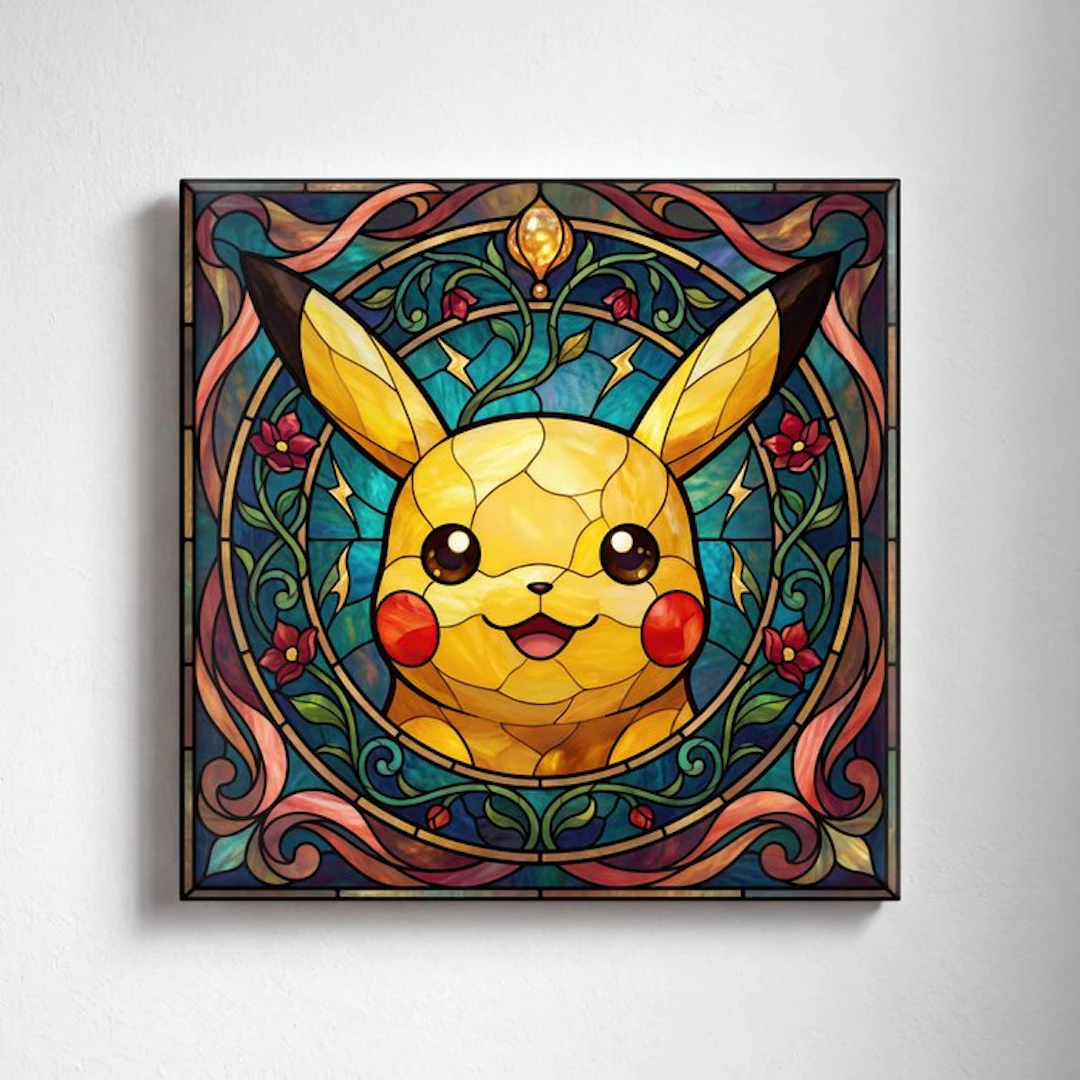 Kleury.art - [Ceramic Tile Art] "The Golden Spark of Kanto” by Kleury.art (1/5)