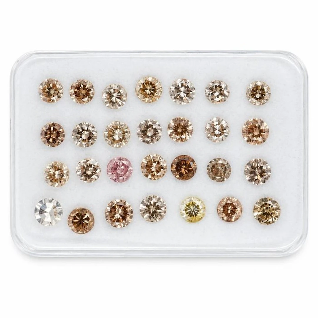 No reserve price - 28 pcs Diamond (Natural) - 0.93 ct - Round - VS1