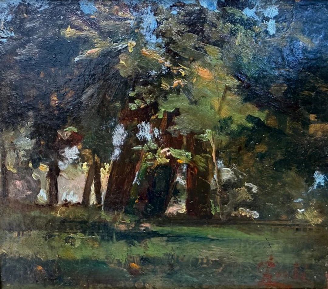 Luigi Gioli (1855-1947) - Ombre e luci nella macchia