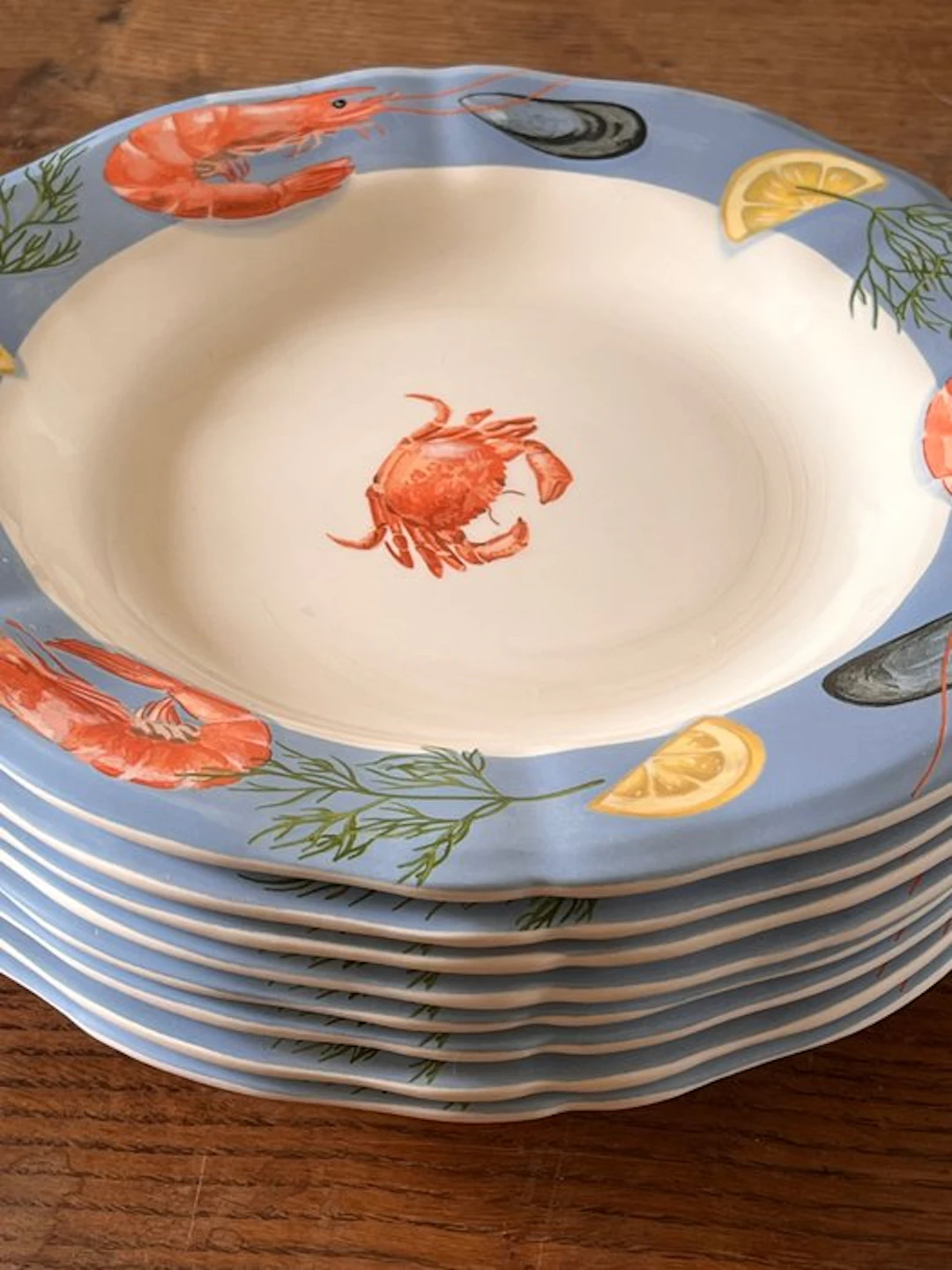 Gien - valerie roy - Table service (8) - Earthenware - Belle with deep plates.