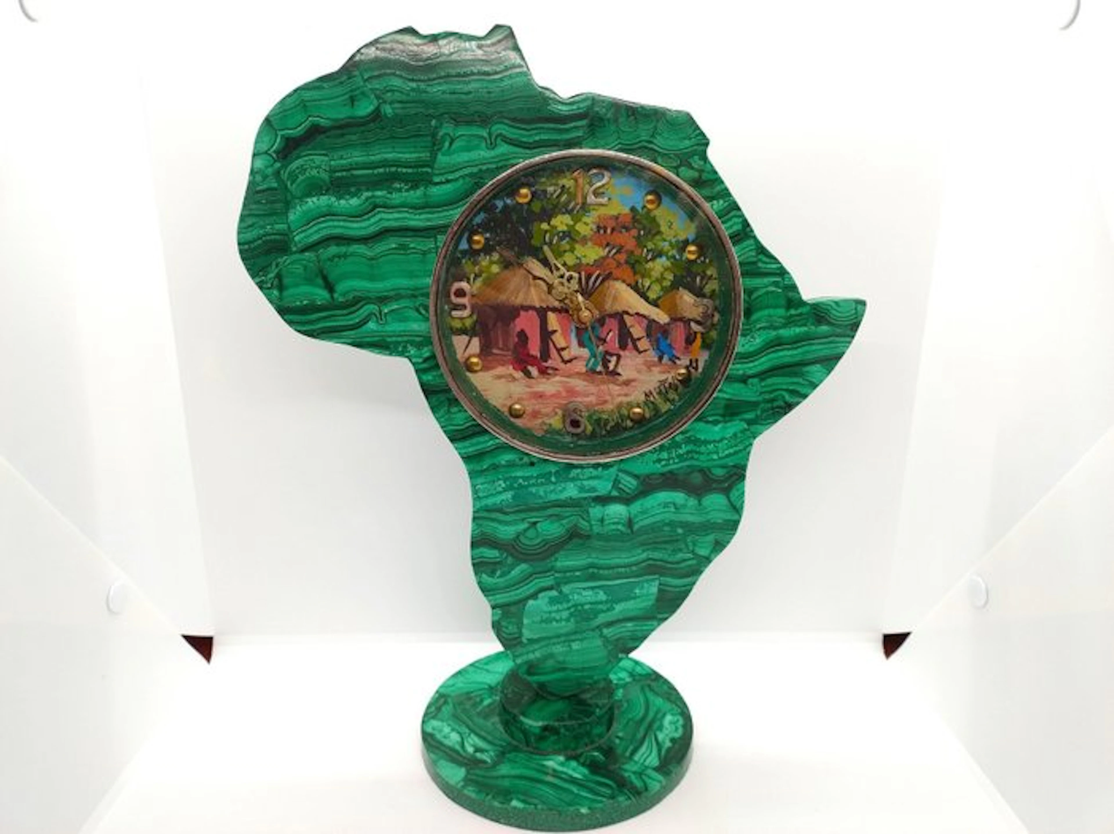 Top Quality Natural Malachite - Watch with hand-painted...