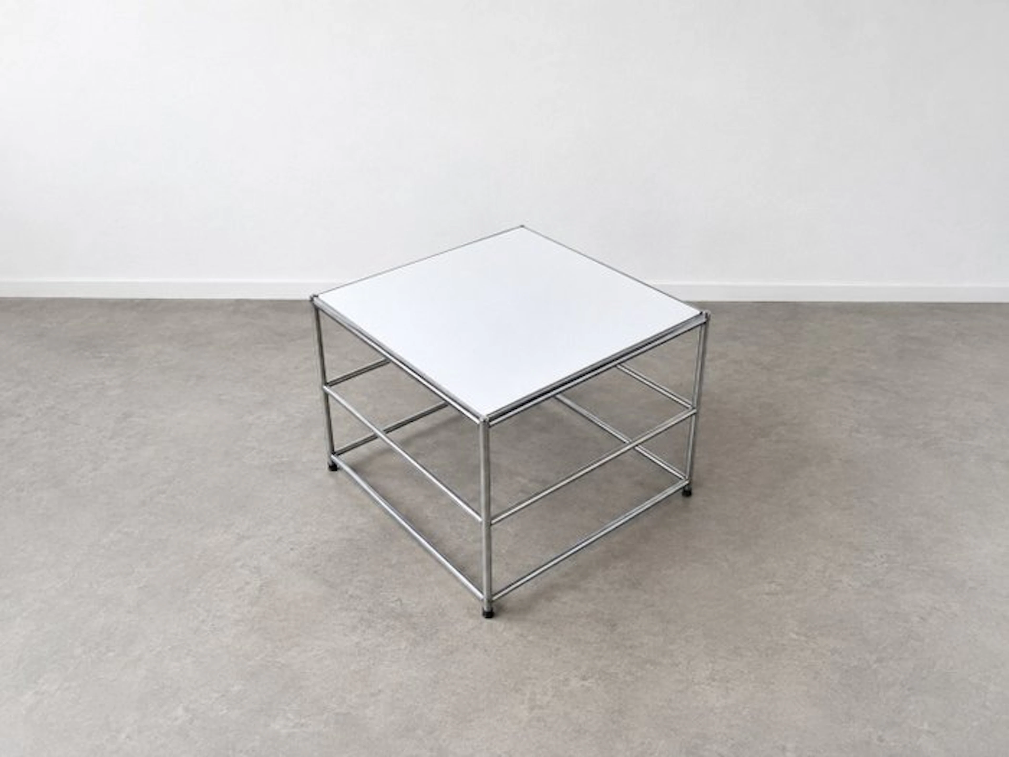 Side table - Steel, HPL - Upcycled Table made from USM Haller parts