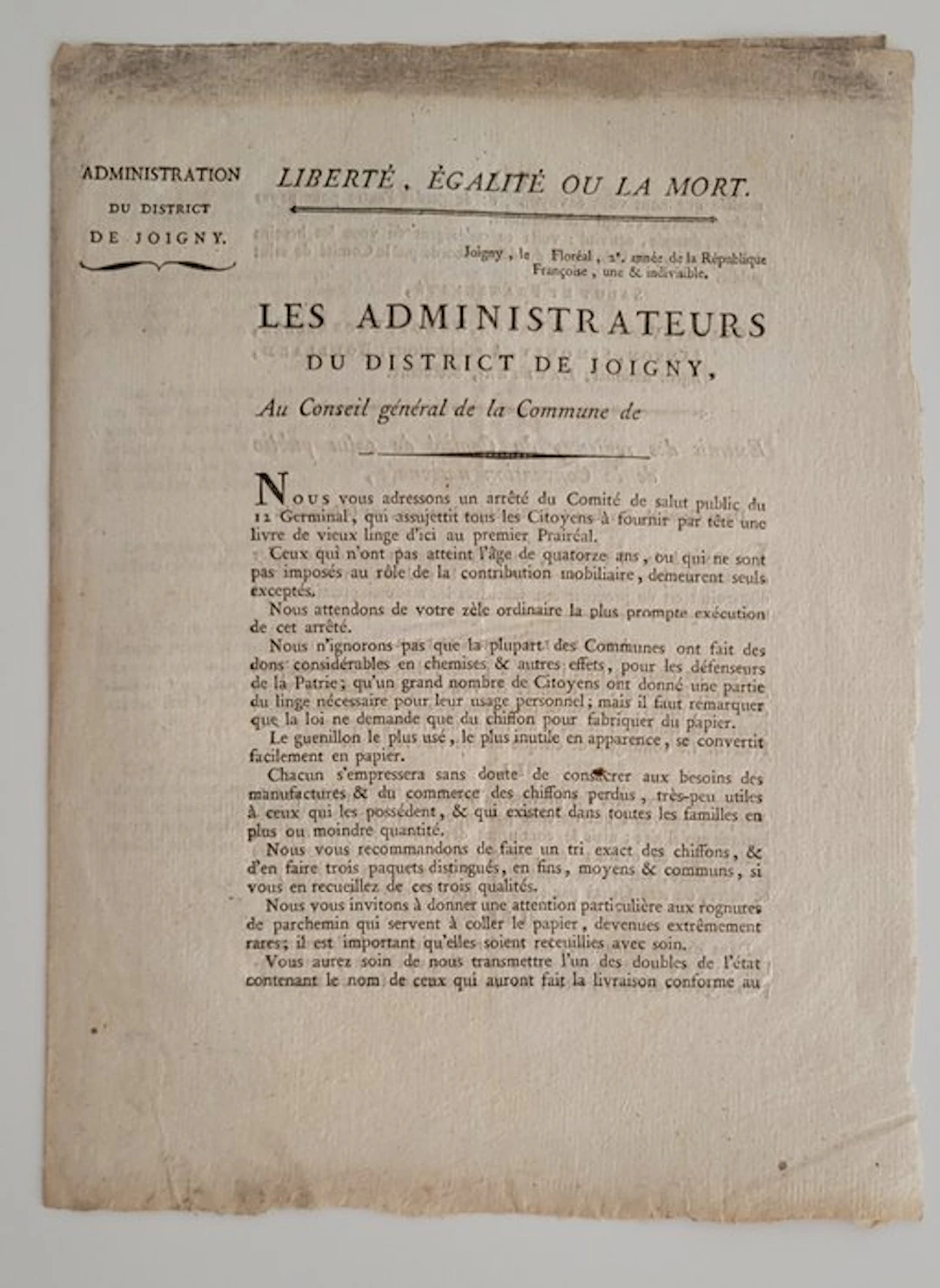 Document - Révolution française / Liberté