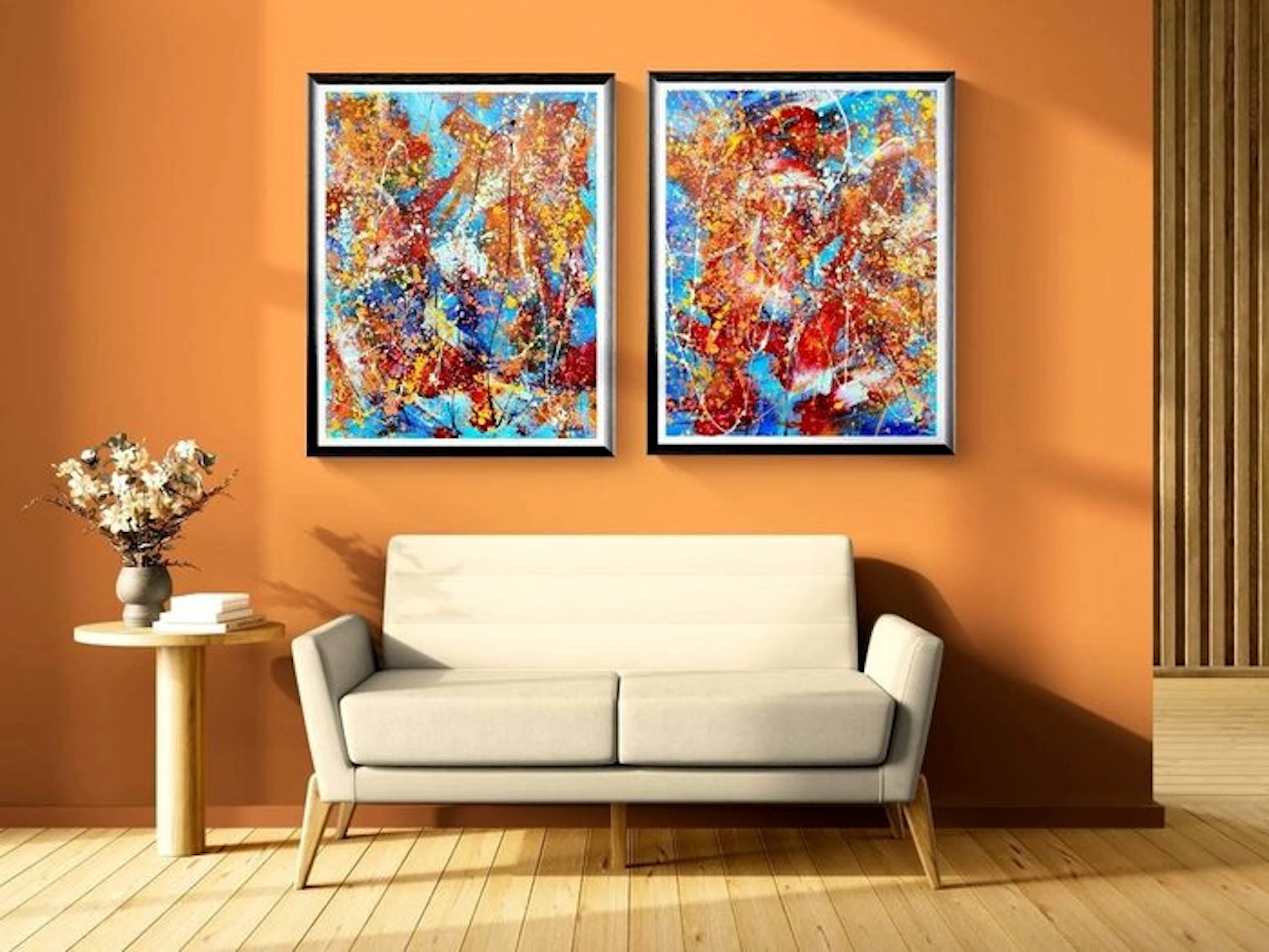 Luc Mora - L expression couleur - XXL - Dyptich