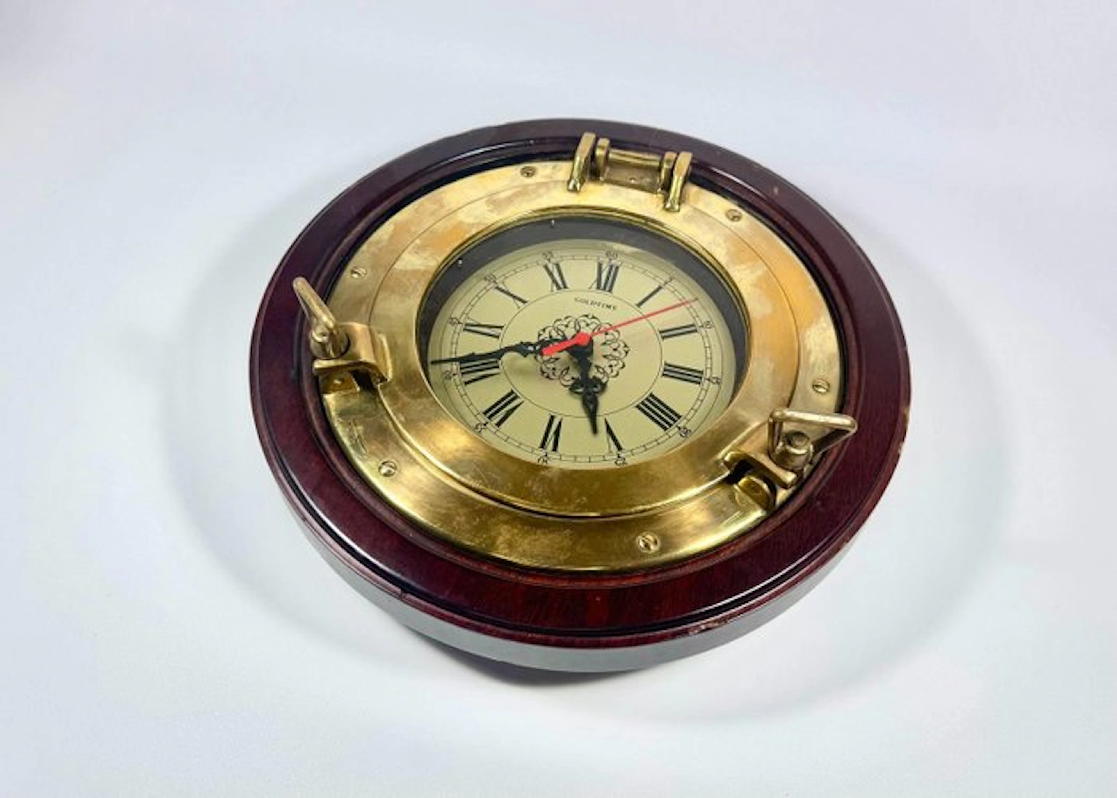 Wall clock - Bronze, Wood - 1960-1970 - Nautical watch