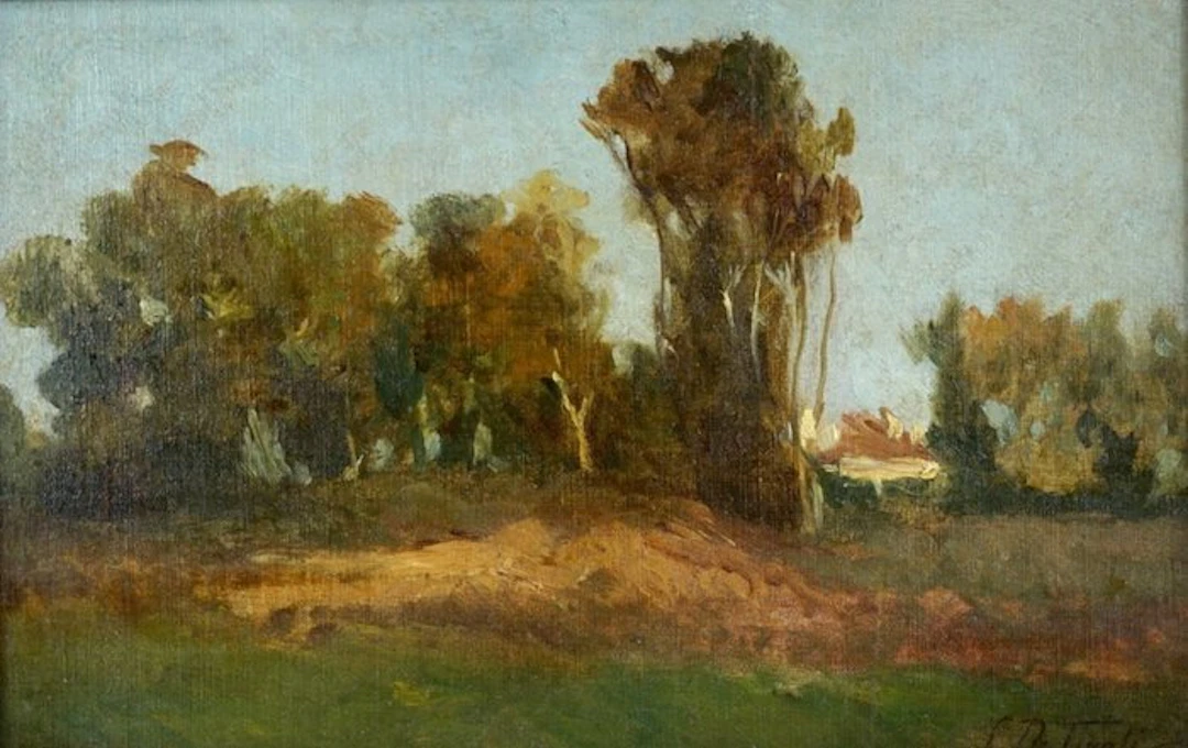 Serafino De Tivoli (1825-1892) - Paesaggio di campagna francese