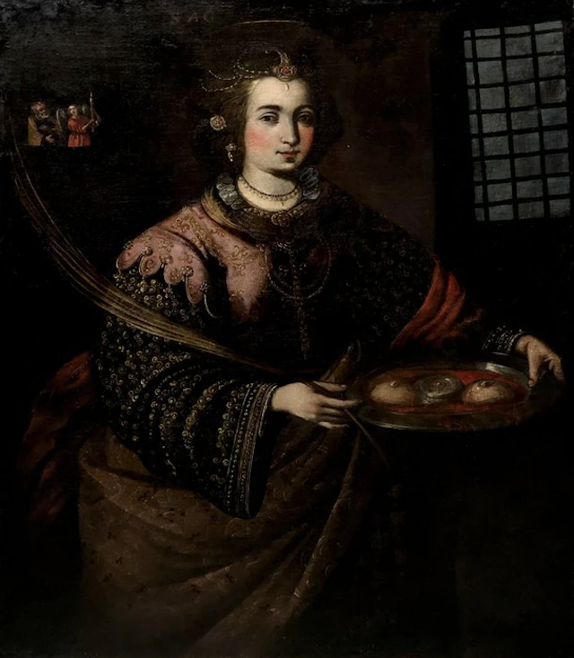 Fede Galizia (1578-1630), Circle of - Sainte Agathe, vierge et martyre