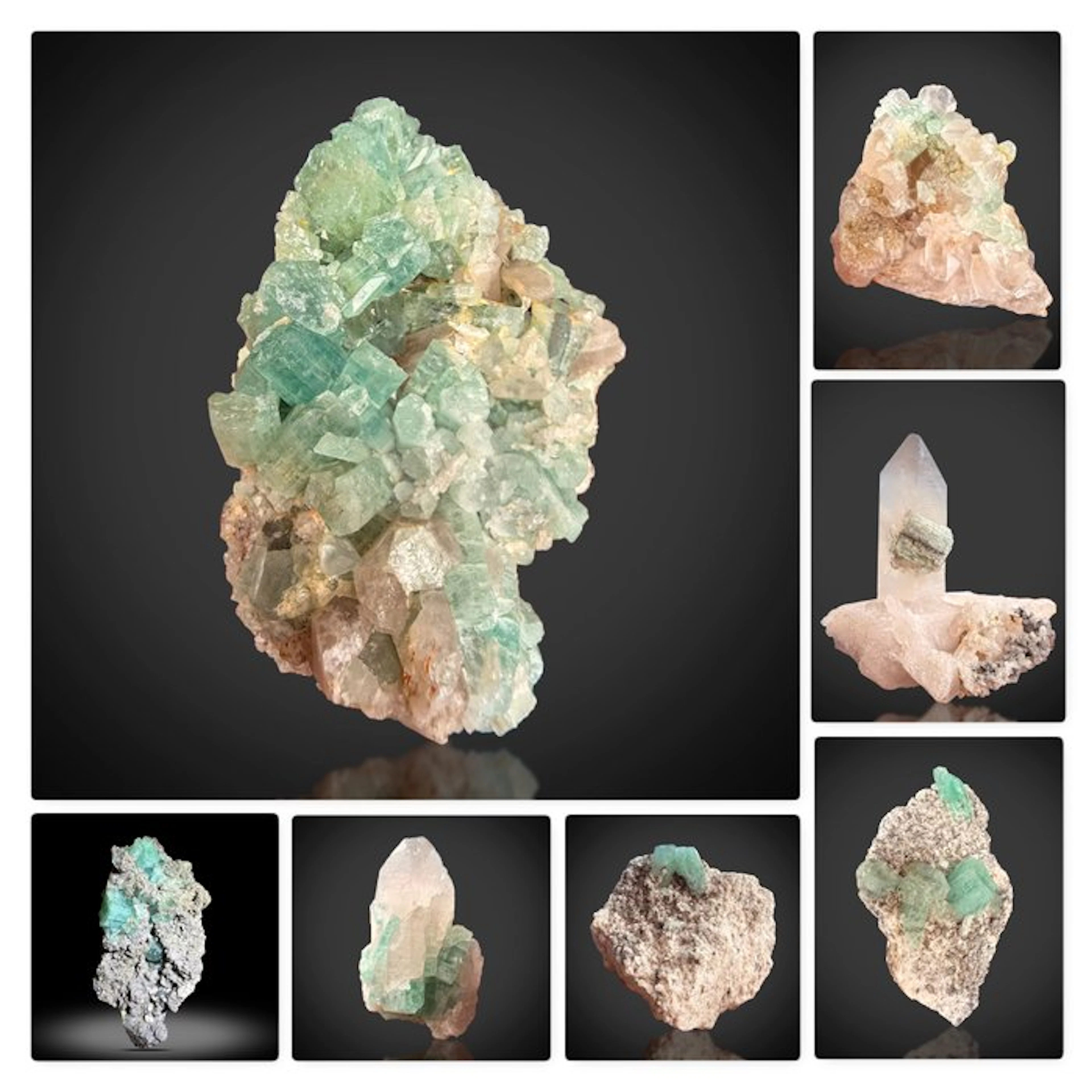 Vanadium Emerald with Fluorite & Aquamarine –...