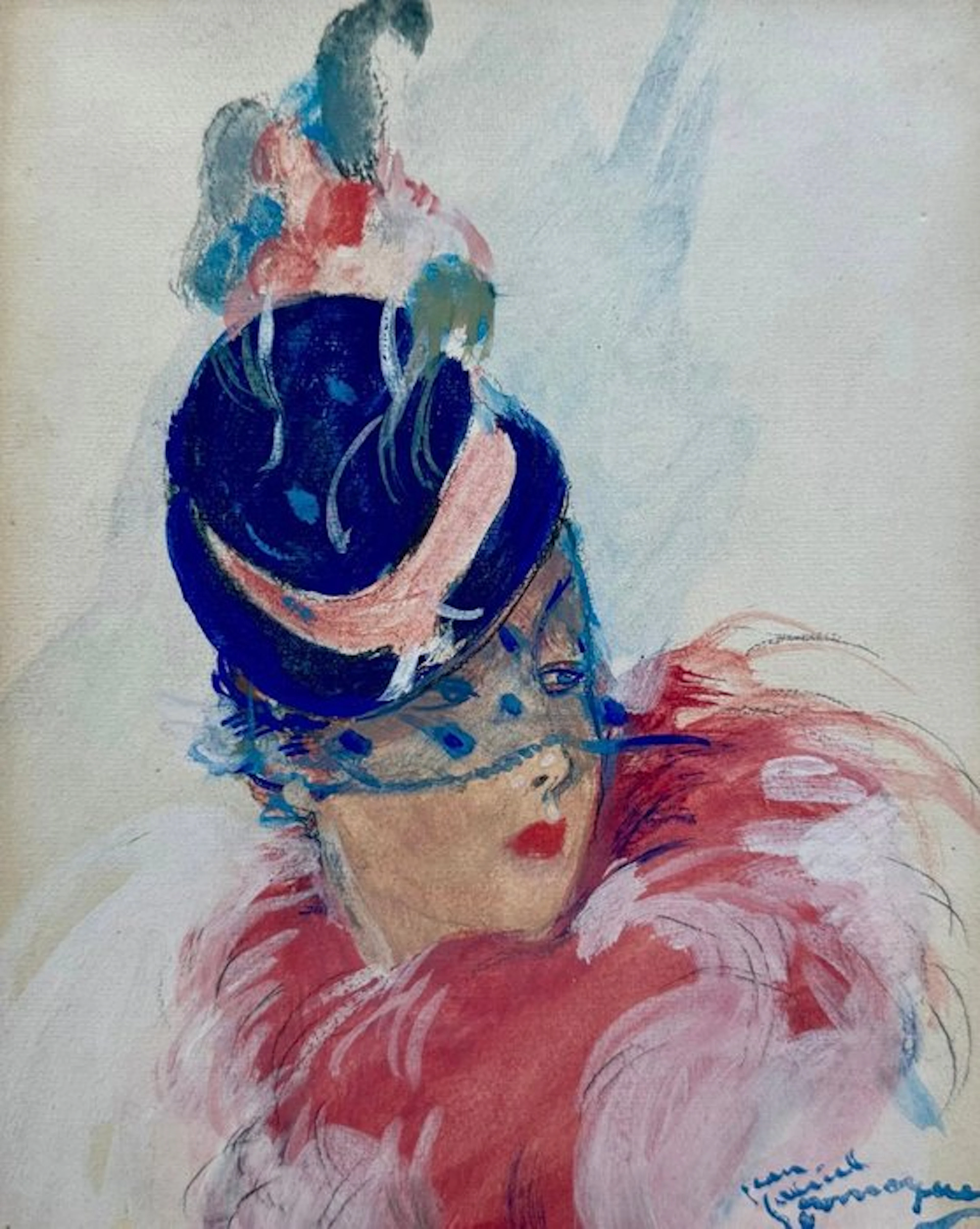 Jean-Gabriel Domergue (1889-1962) - Élégante à la voilette
