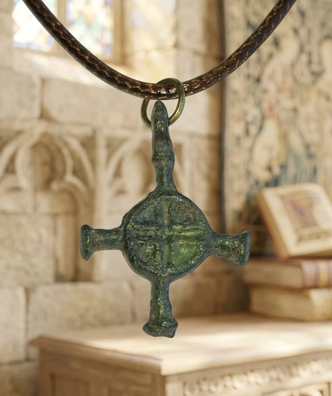 Medieval Bronze A beautiful pectoral cross