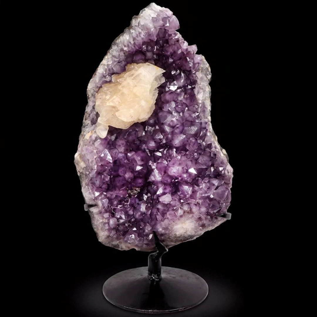 Amehtyst & Calcite Crystal - Geode - 56x33x21 cm- 17.4 kg