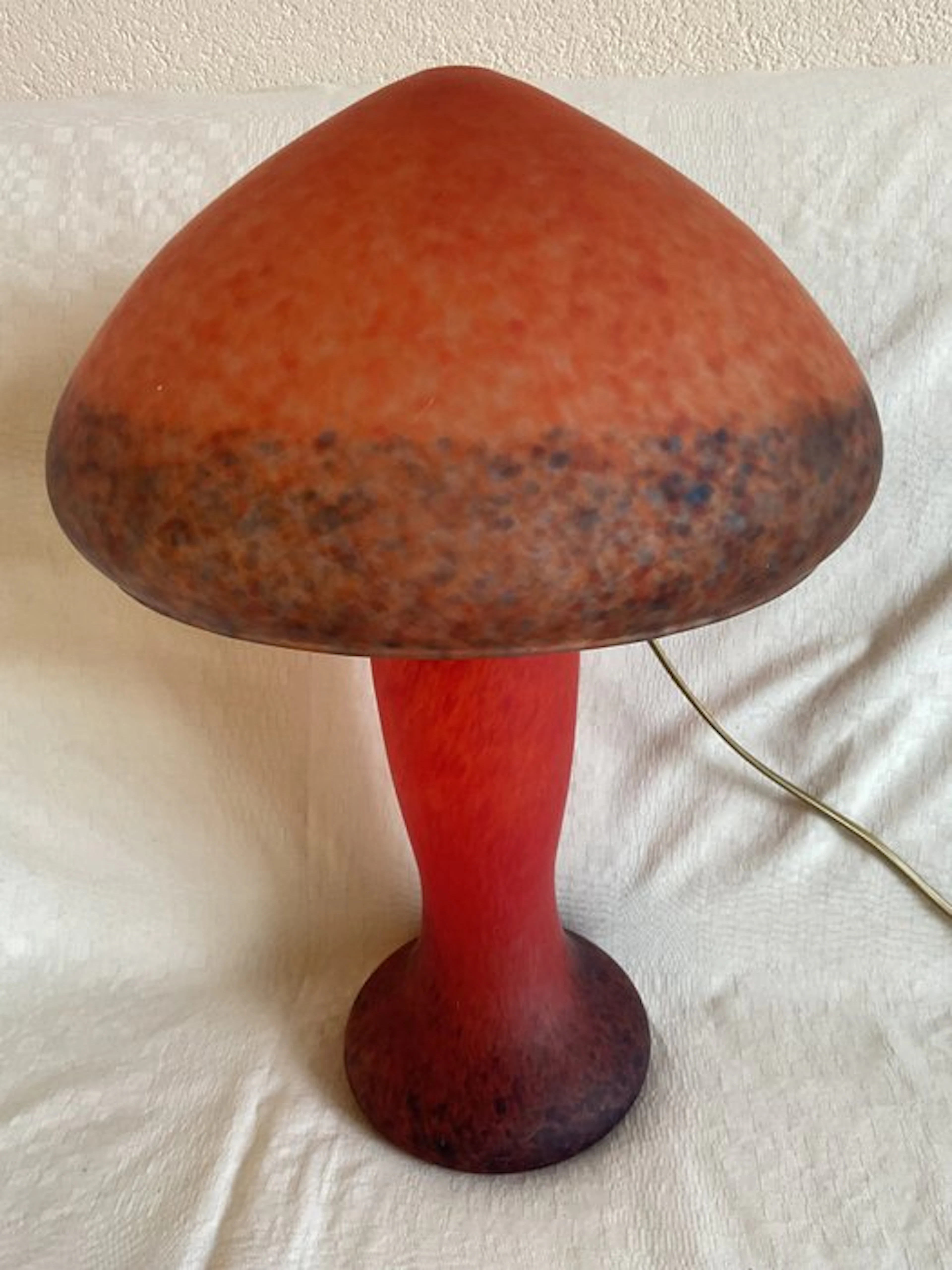 Siléa - Table lamp - Gorgeous Glass Mushroom Lamp...