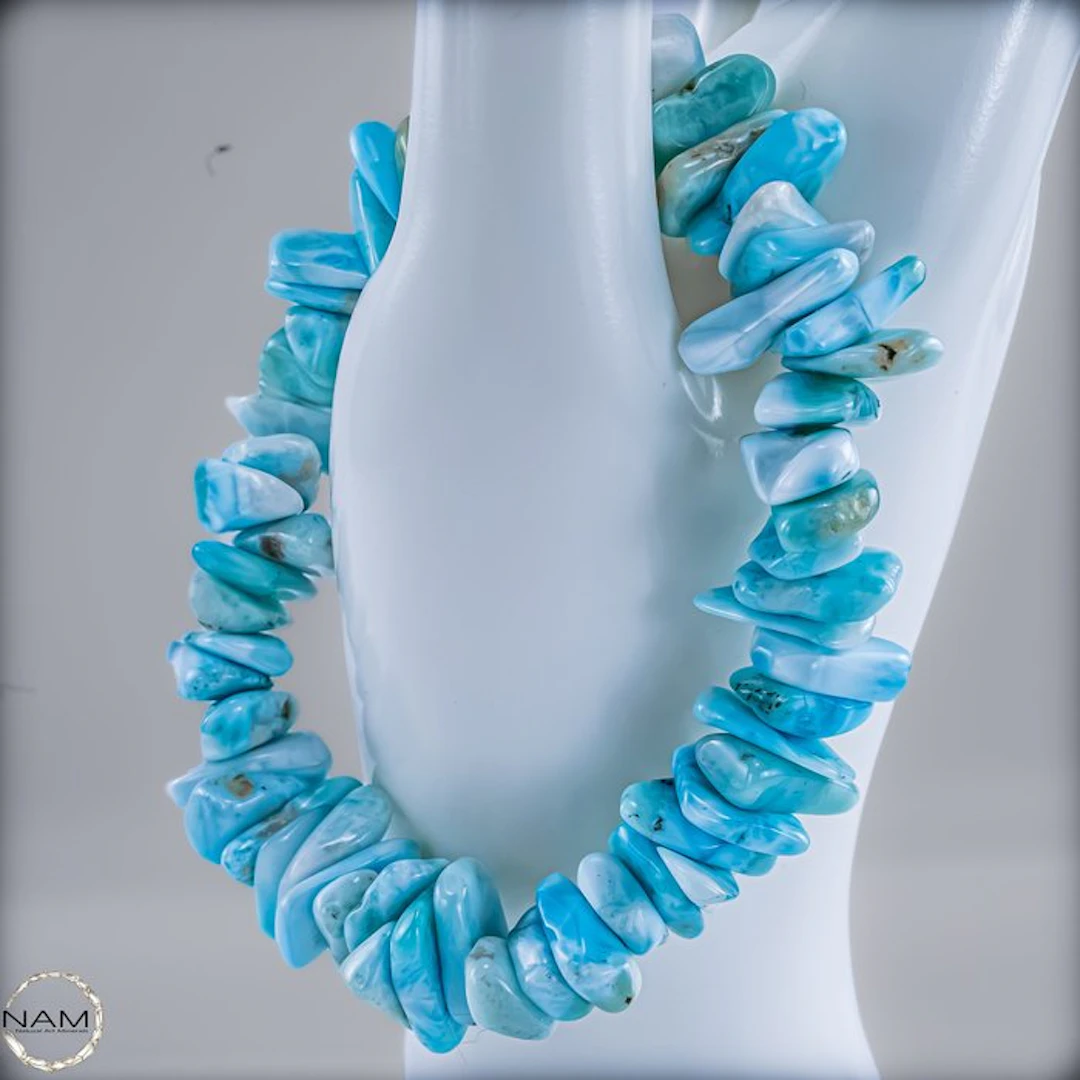 Whisper of the Sea – A bracelet made of genuine larimar
