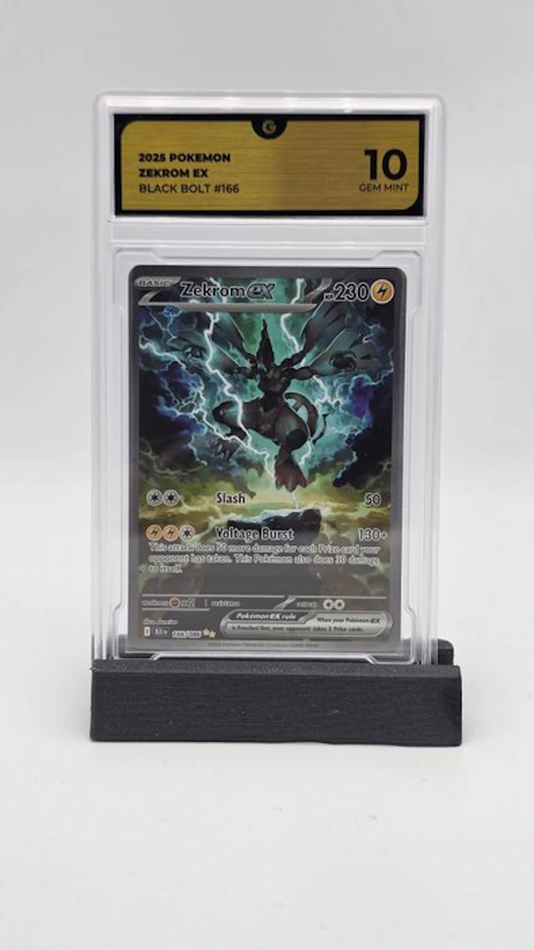 Pokémon - 1 Graded card - Zekrom EX 166/108 Foil