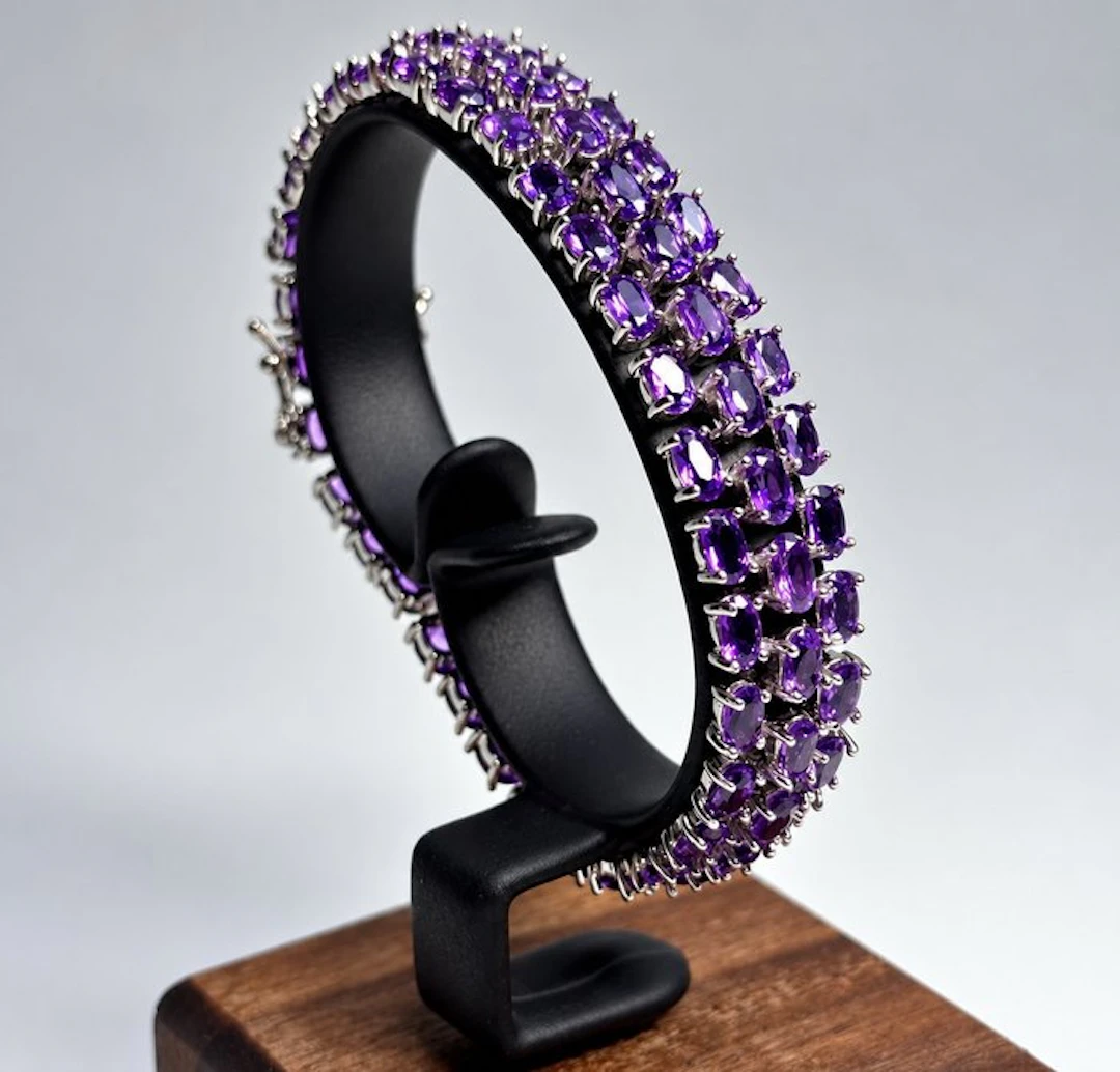 No reserve price - Bracelet 925 Sterling Silver 18k gold...