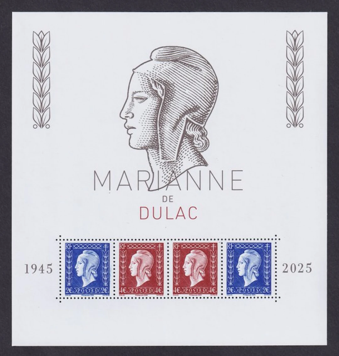 France 2025 - Dulac's Marianne block of stamps, No. F5860 mint**