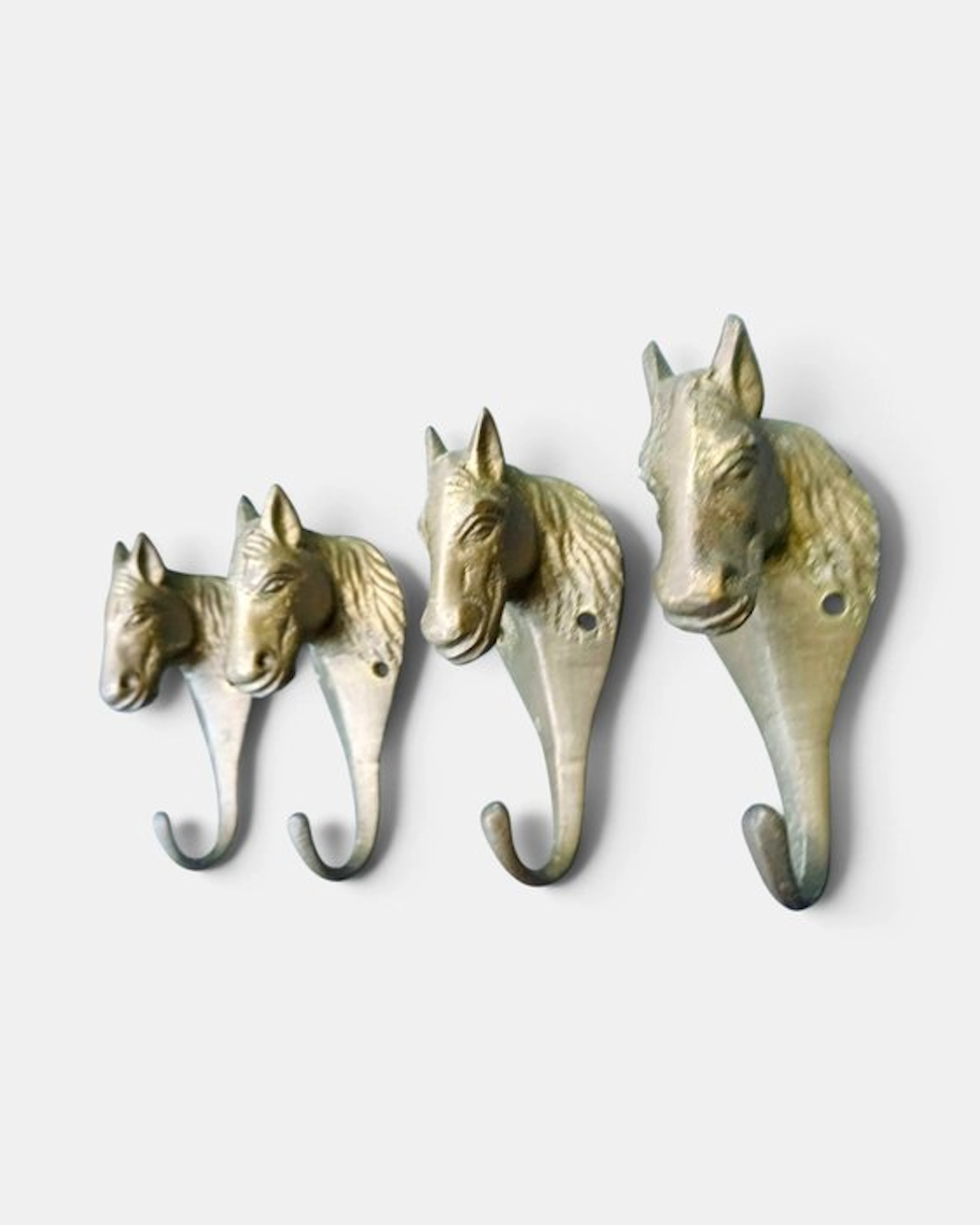 Set of coat hooks (4) - Brass - the 1960s