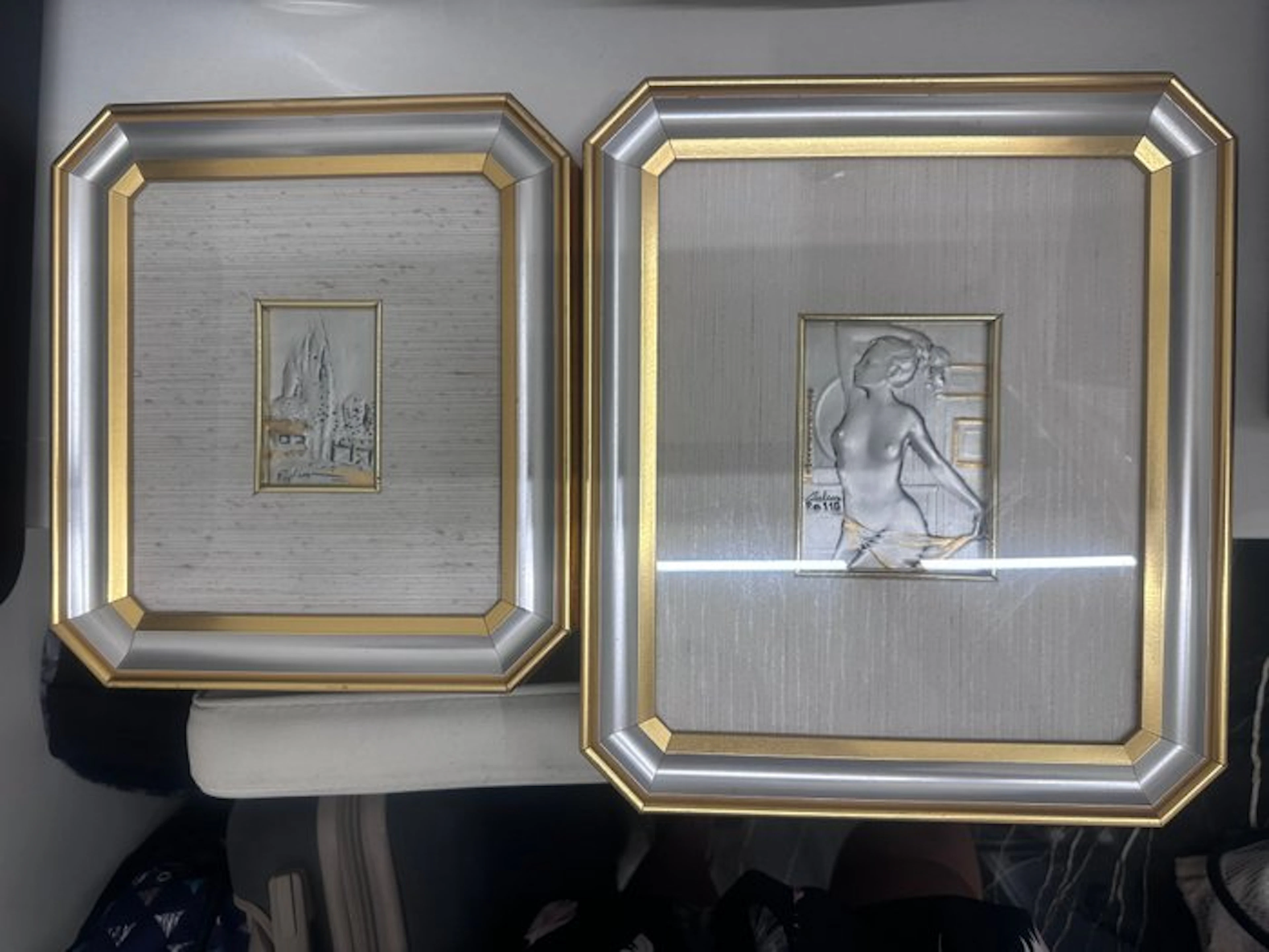 Display frame (2) - Silverplated