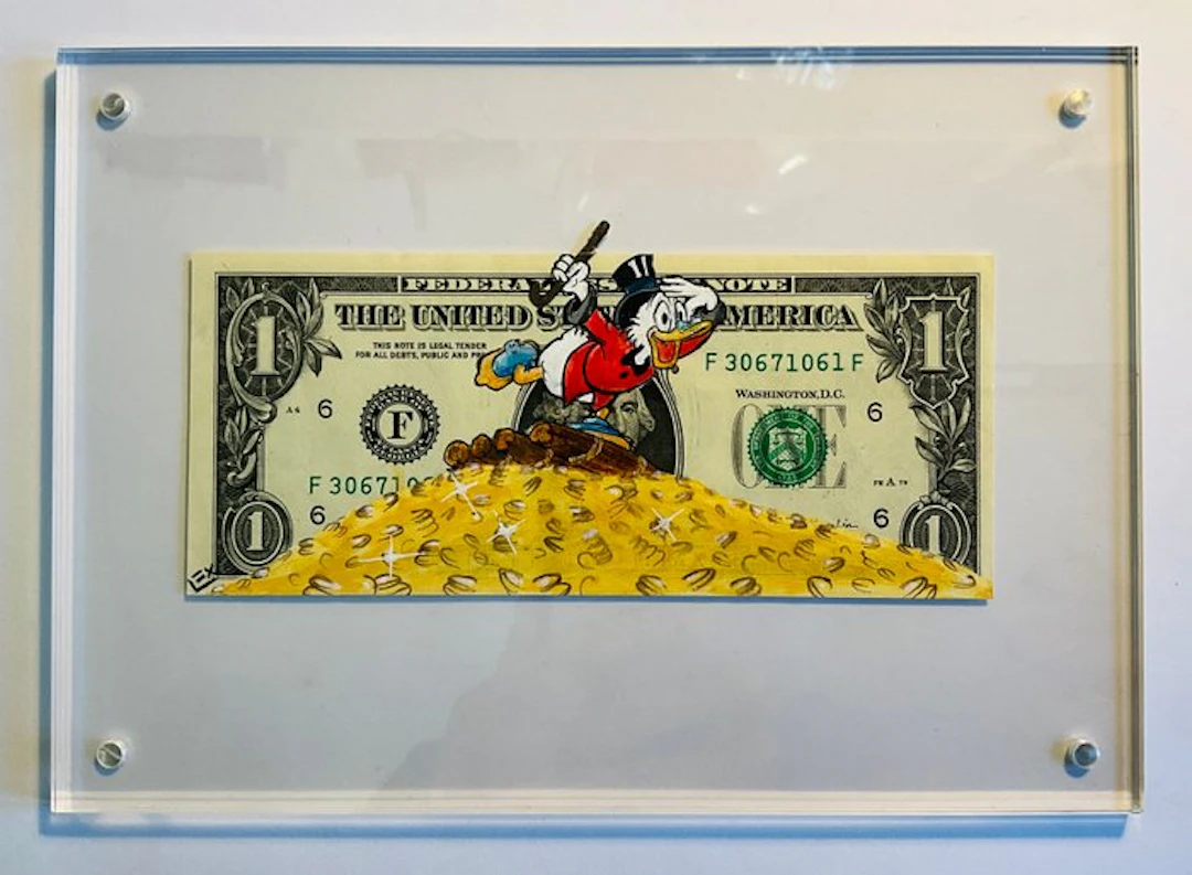 Lex (1979) - Uncle Scrooge “ In a sea of money “ Dollar Bill -frame included-
