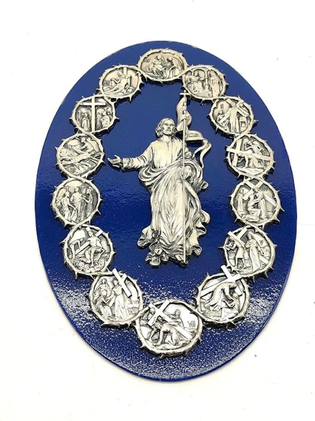 14 Stations of the Cross finely crafted panels - 35 cm...