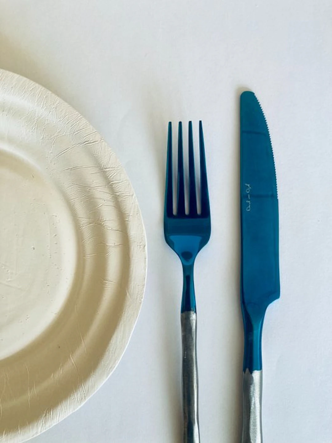 Daniel van Dijck - Cutlery set for 12 - 'Blue & Silver'...