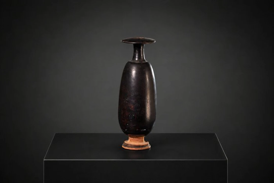 Ancient Greek Attic pottery alabastron - 15.4 cm