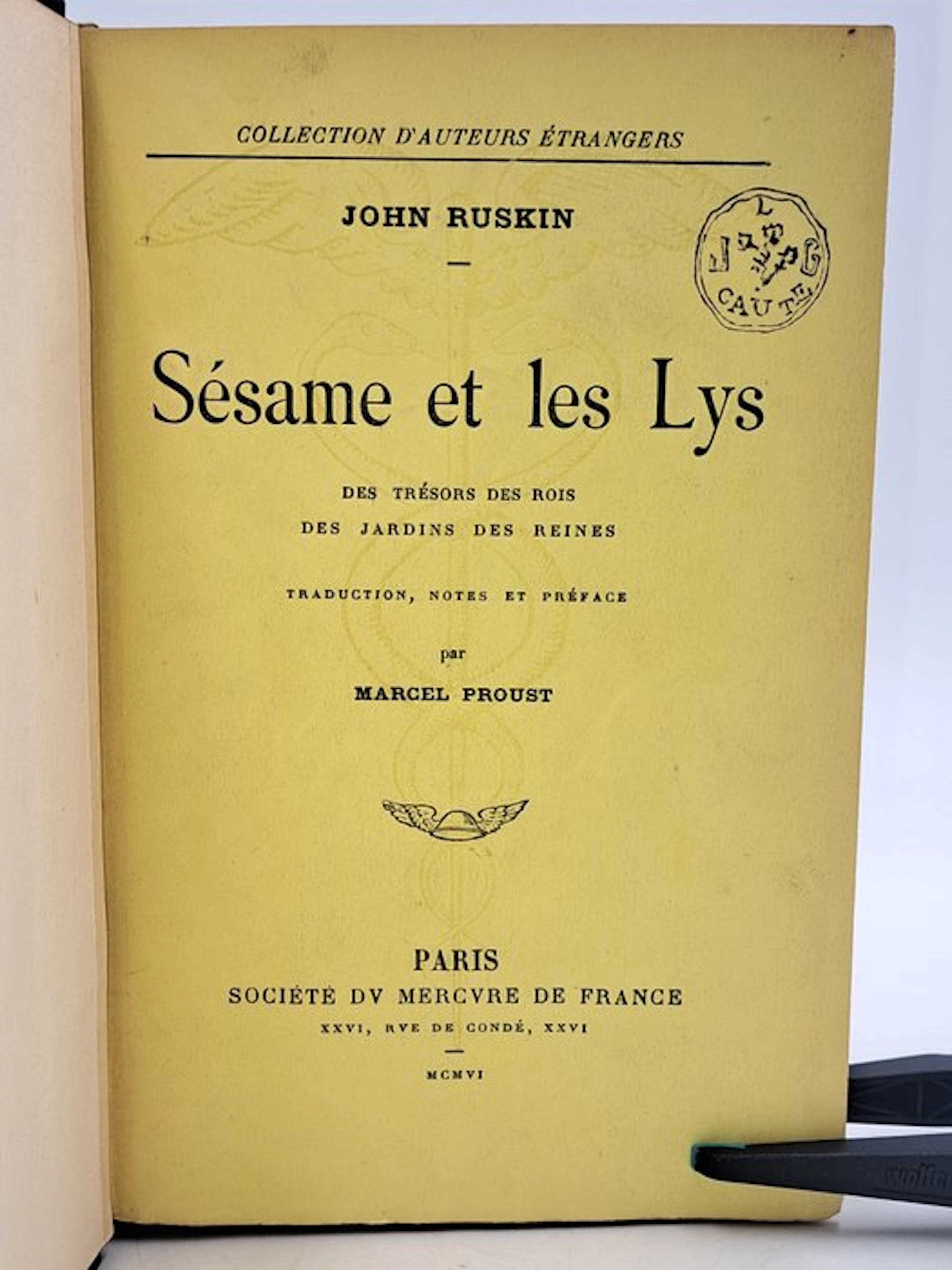 John Ruskin / Marcel Proust - Sésame et les Lys - 1906