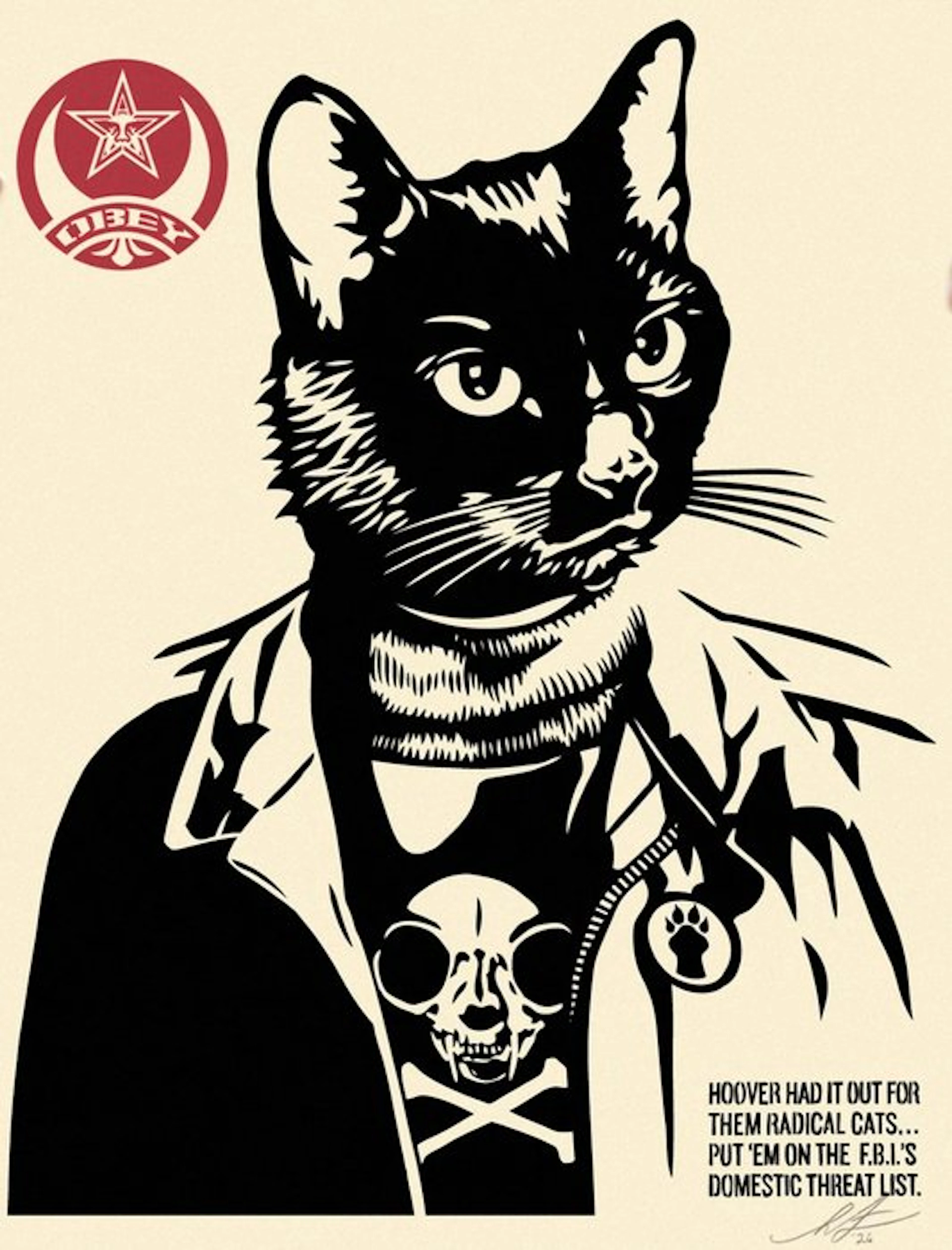 Shepard Fairey (OBEY) (1970) - "RADICAL CAT OFFSETS"
