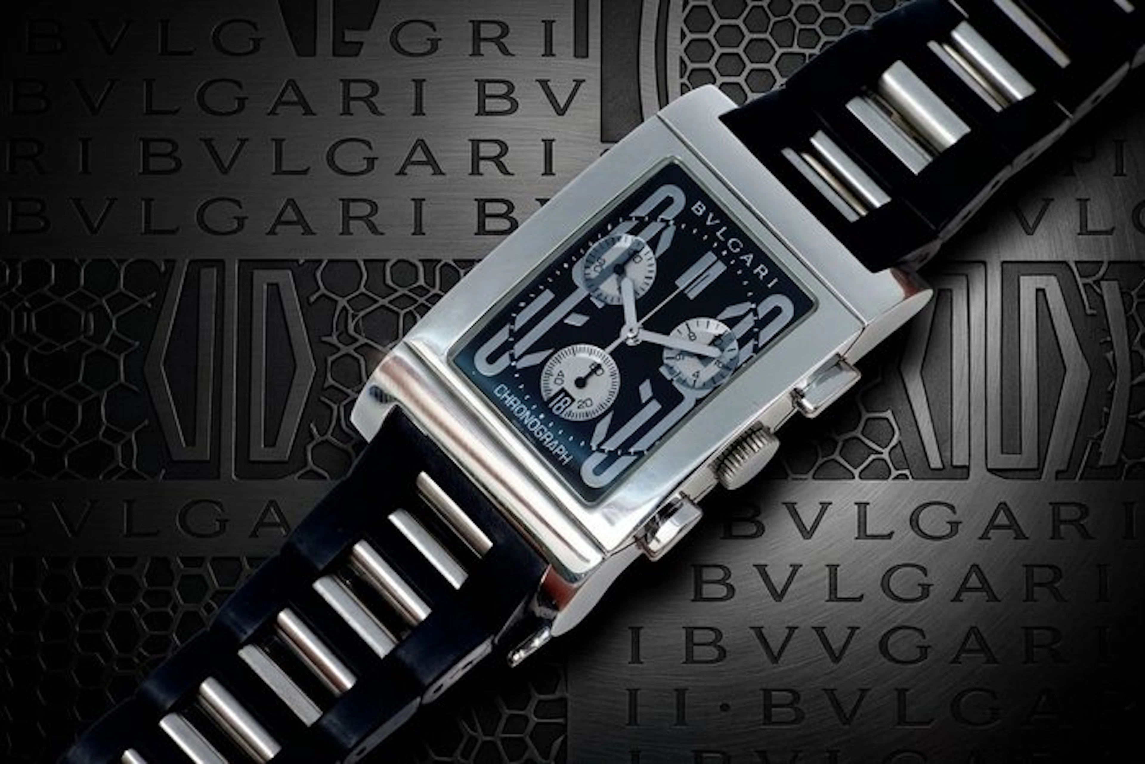 Bvlgari - Rettangolo Chrono - No reserve price - RTC49S - Women - 2000-2010