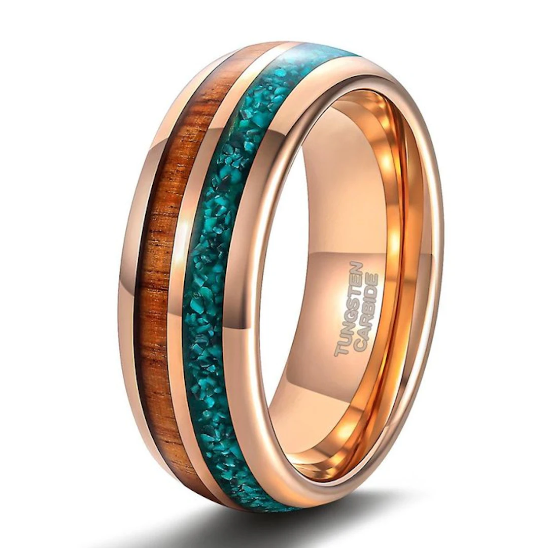 Tungsten Carbide Ring - Precision Laser Crafted Wood and...