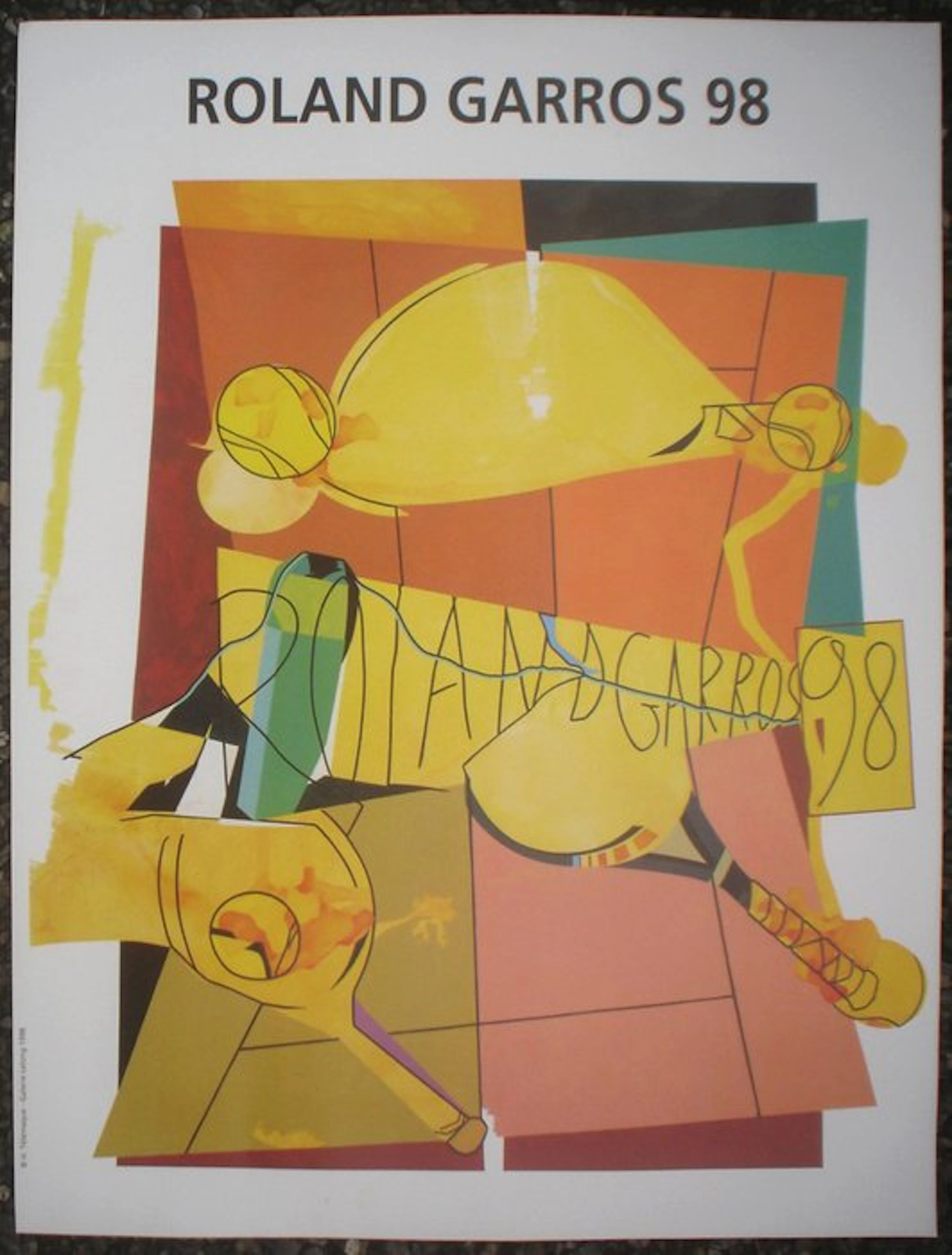 Hervé Télémaque - Poster of Roland Garros 1998