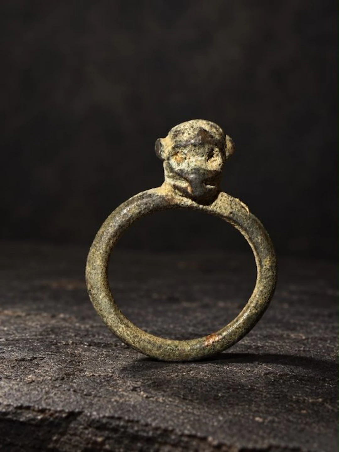 Ancient Roman Bronze Ring with Ape Head – Wisdom of Thoth (No reserve price)