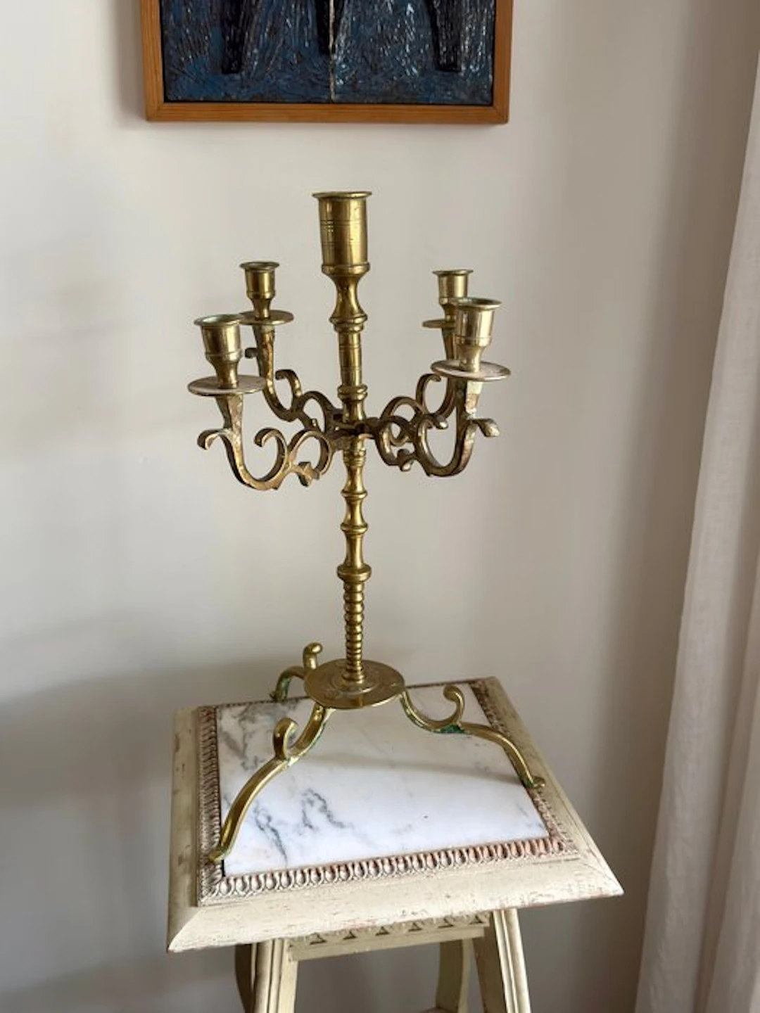Candleholder - Bronze - 5-light candelabra