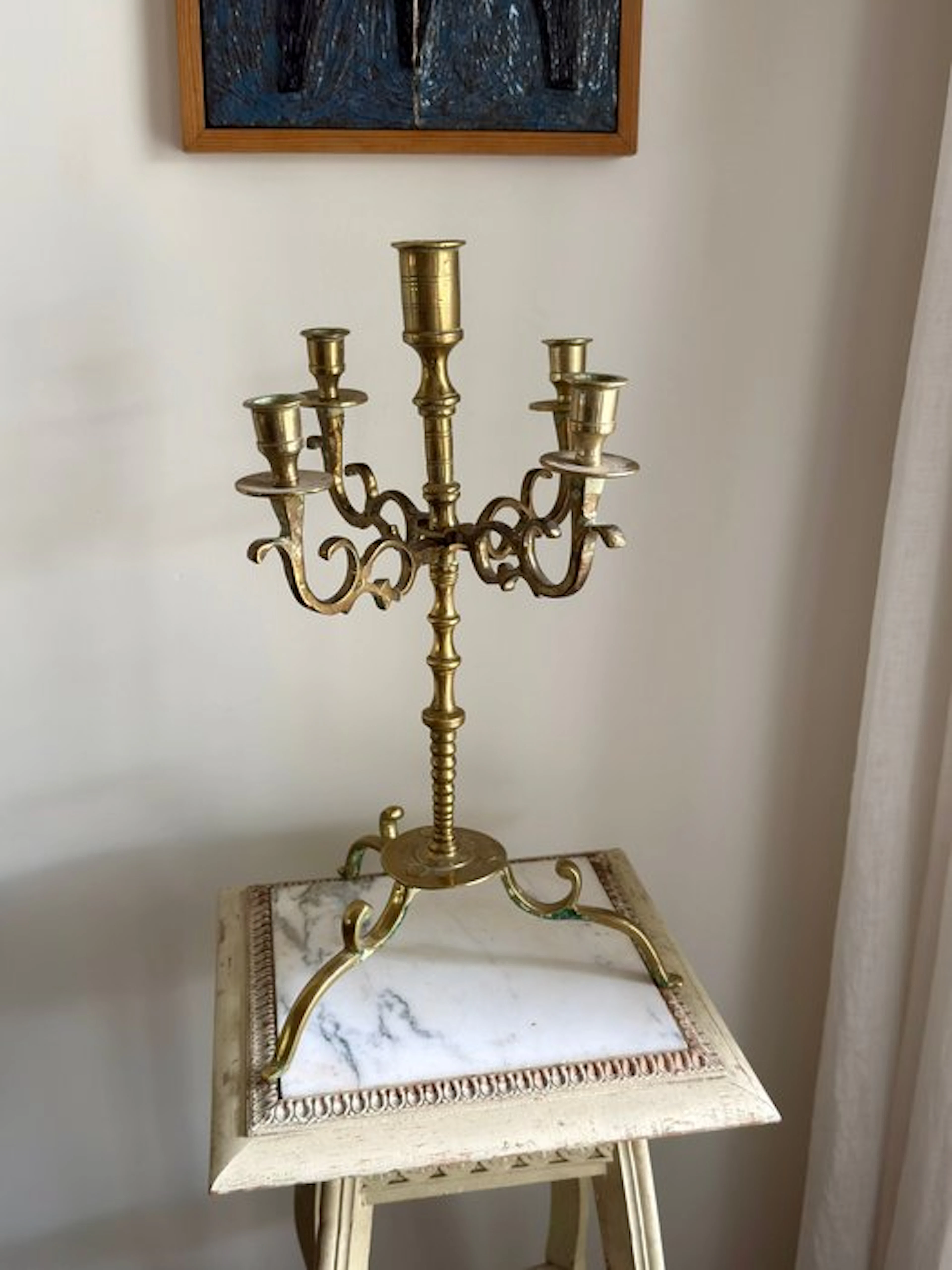 Candleholder - Bronze - 5-light candelabra