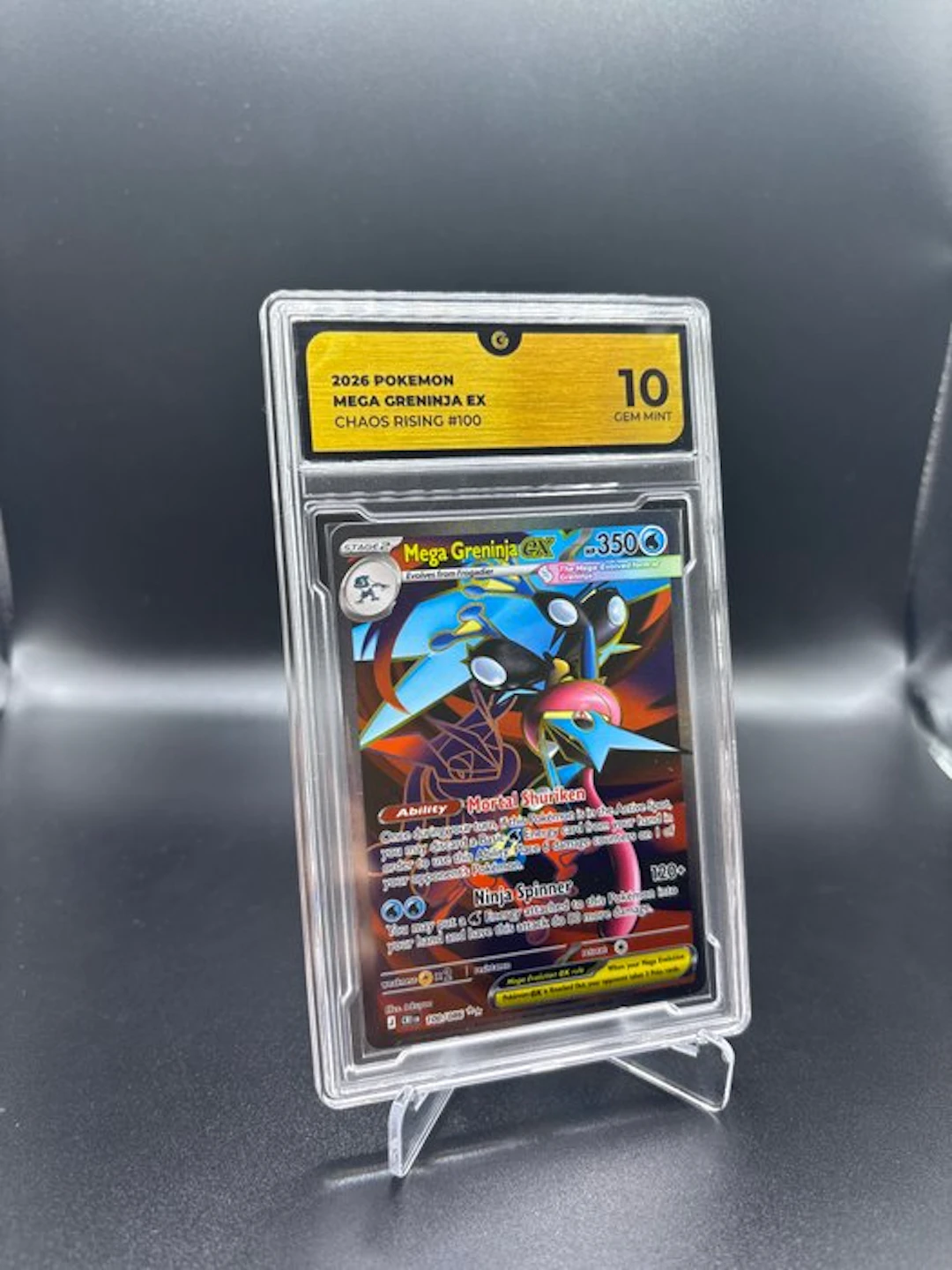 Pokémon - 1 Graded card - Mega Greninja EX 100 Chaos Rising Full art - GG 10