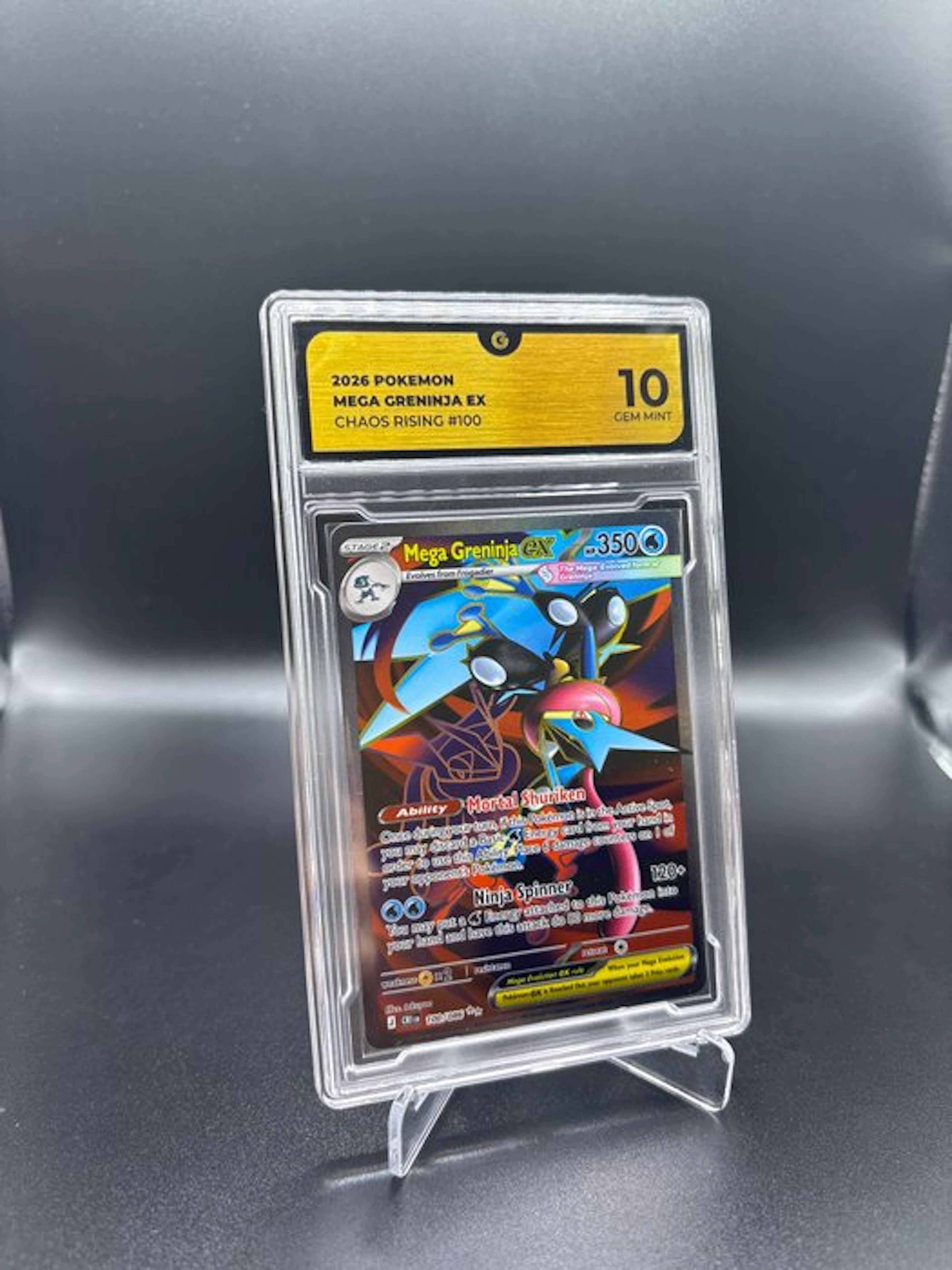 Pokémon - 1 Graded card - Mega Greninja EX 100 Chaos Rising Full art - GG 10