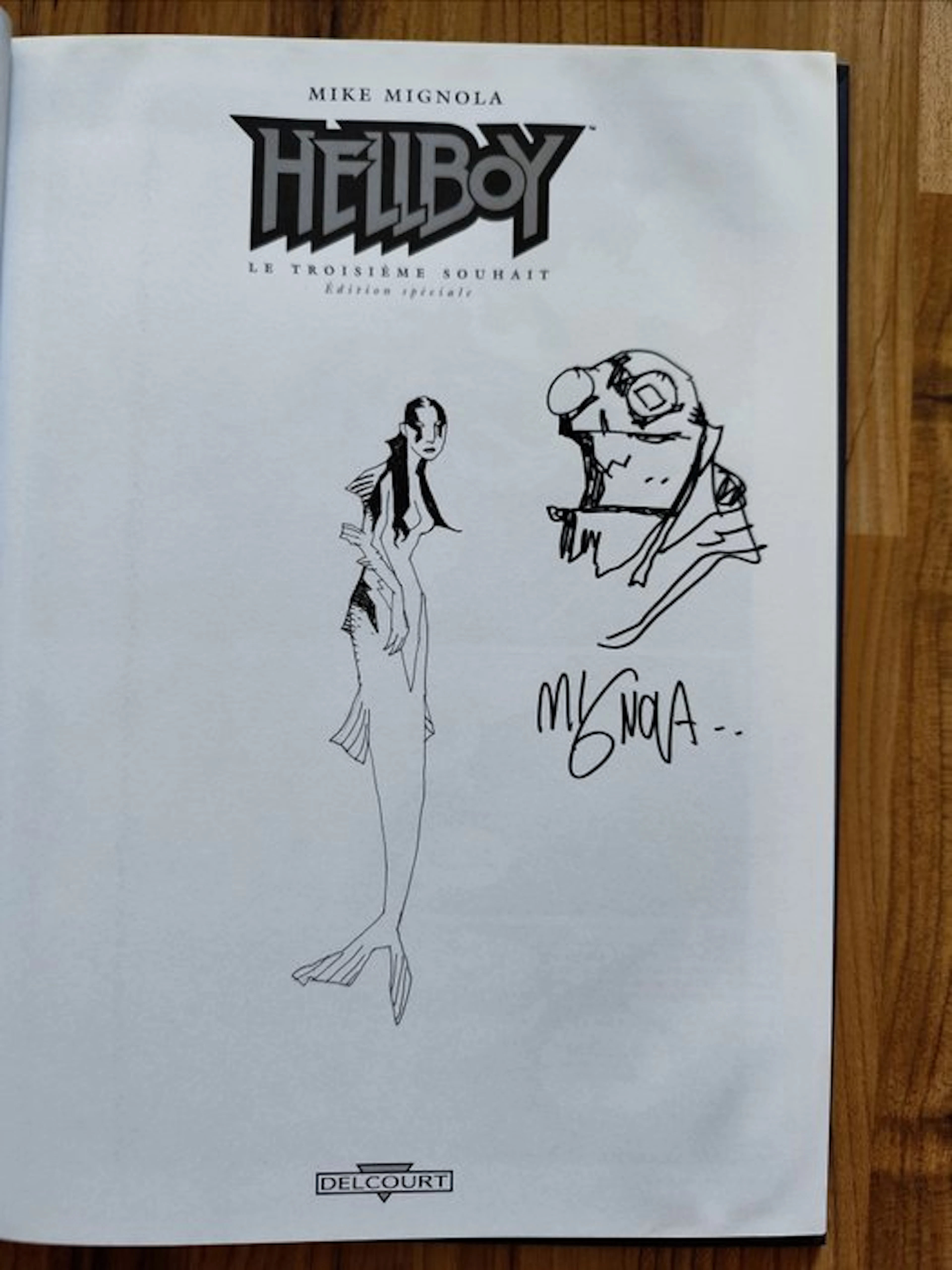Hellboy - Le Troisieme Souhait + dédicace - C - 1 Album - Limited