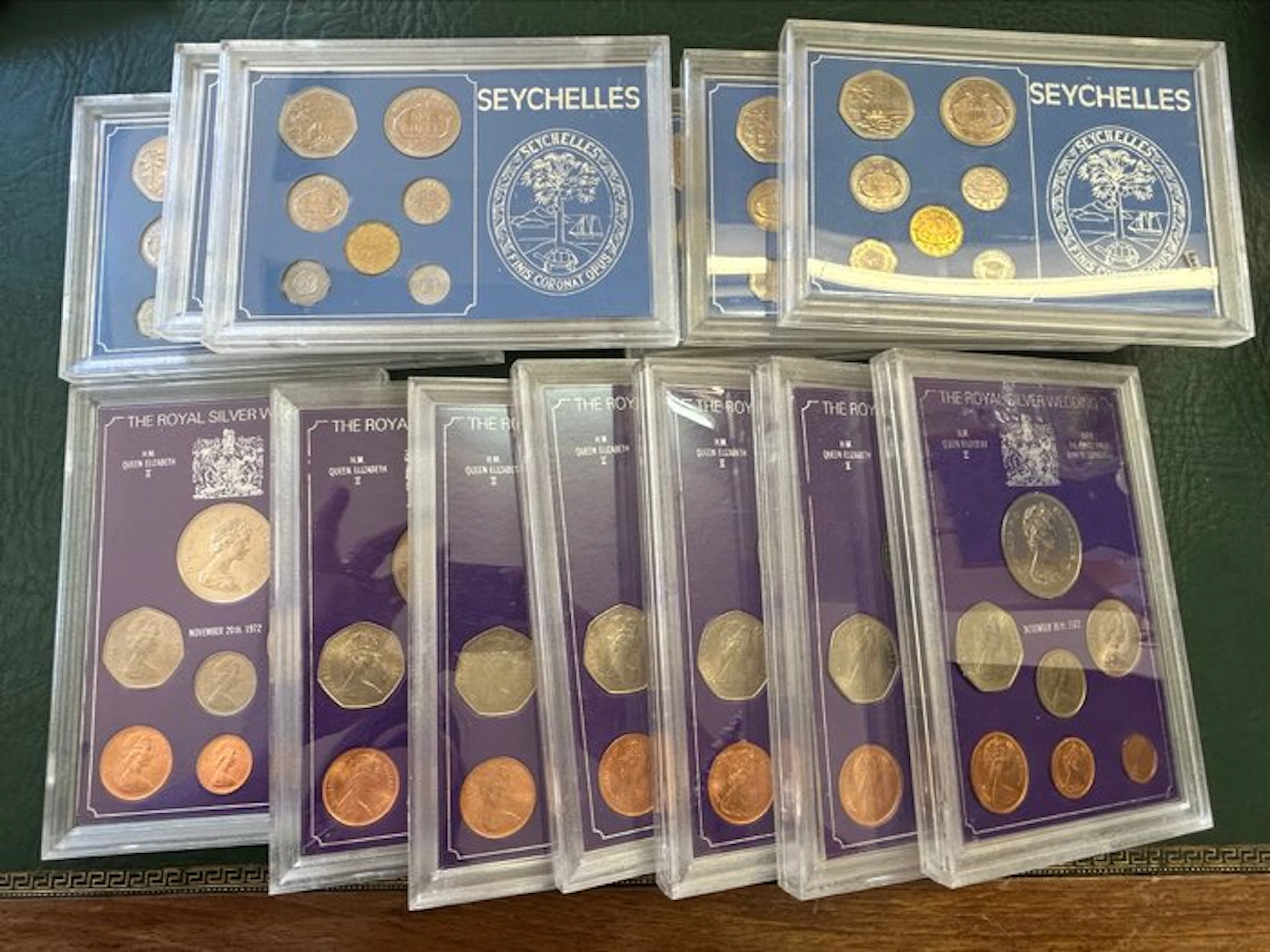 Seychelles, United Kingdom. 1972, 13 x Coin Sets (No reserve price)