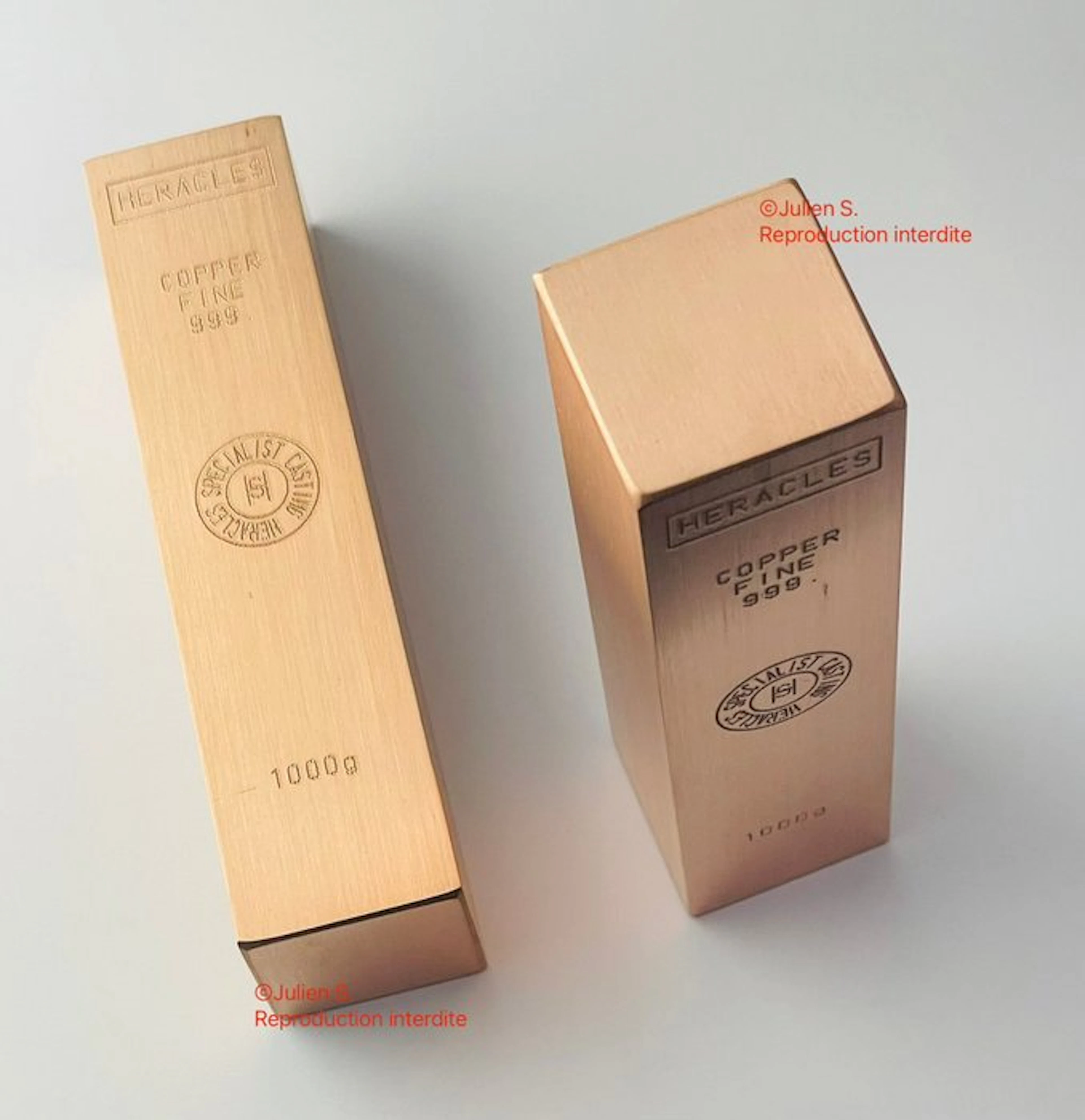 2 kilograms - Copper .999 - Copper - Fonderie Heracles...