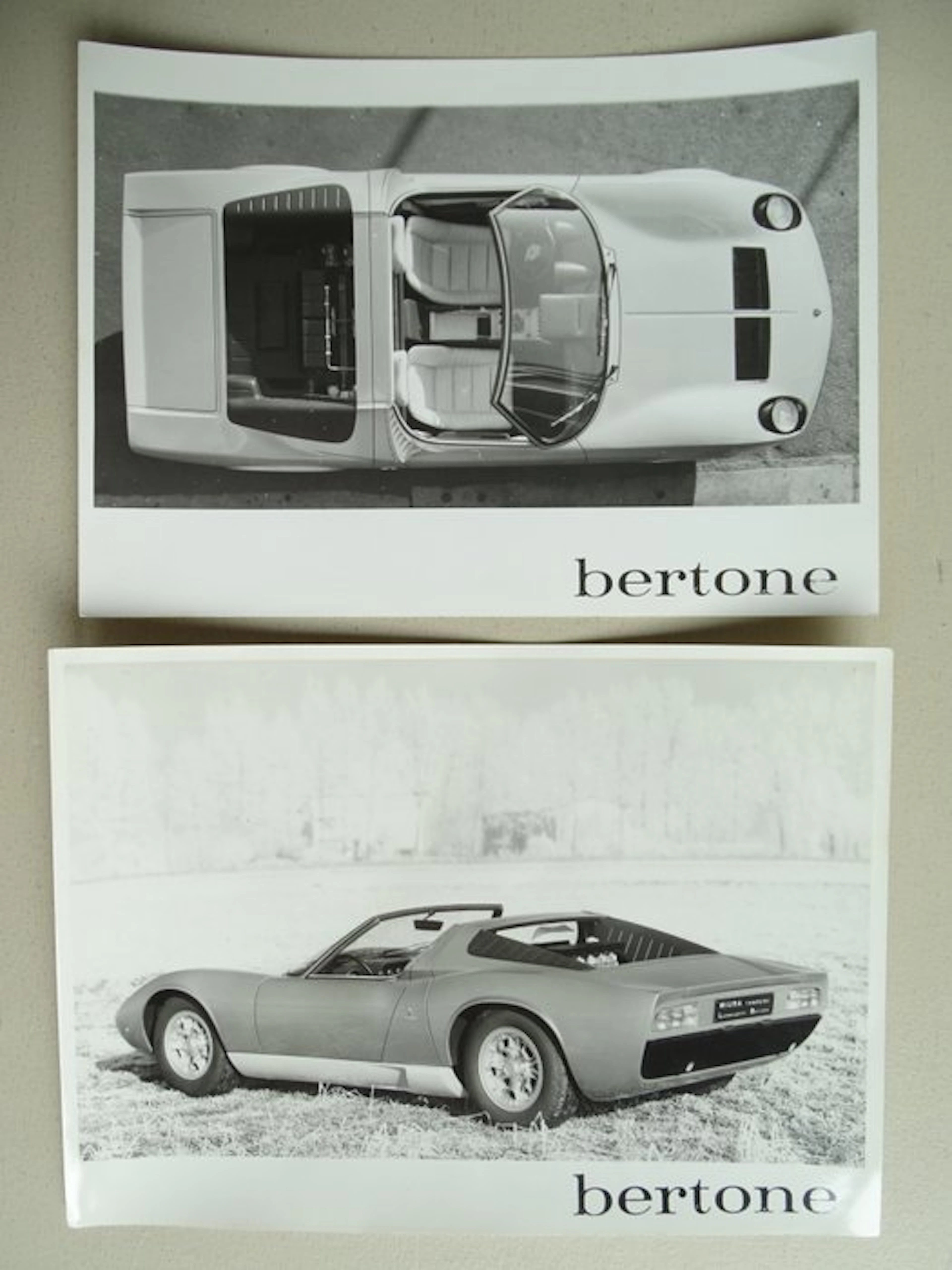 original factory photos - Lamborghini - Miura Roadster by Bertone - 1968