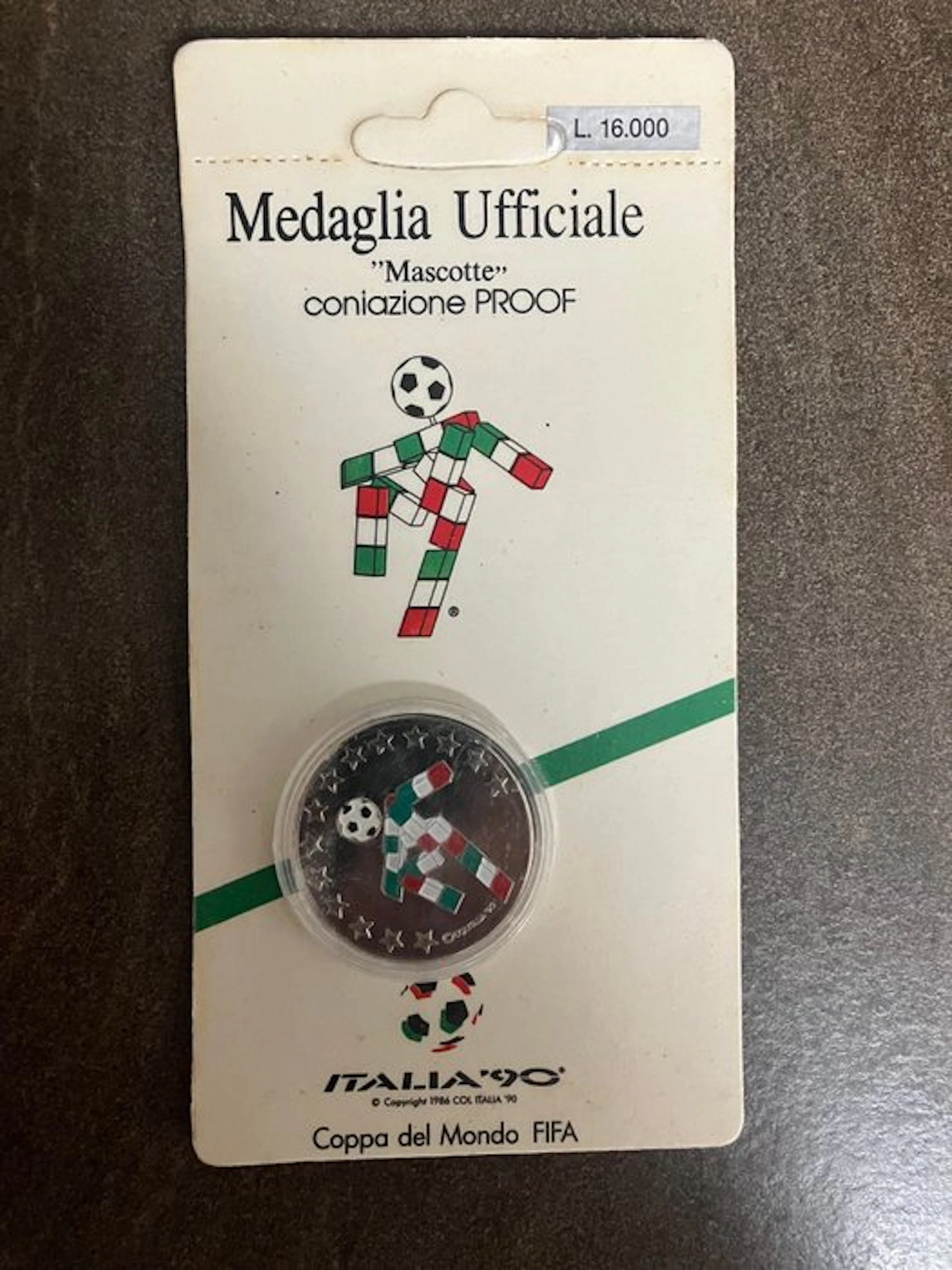 Italia '90 - FIFA World Cup - Mascotte Italia '90 - 1990 - Sports medal