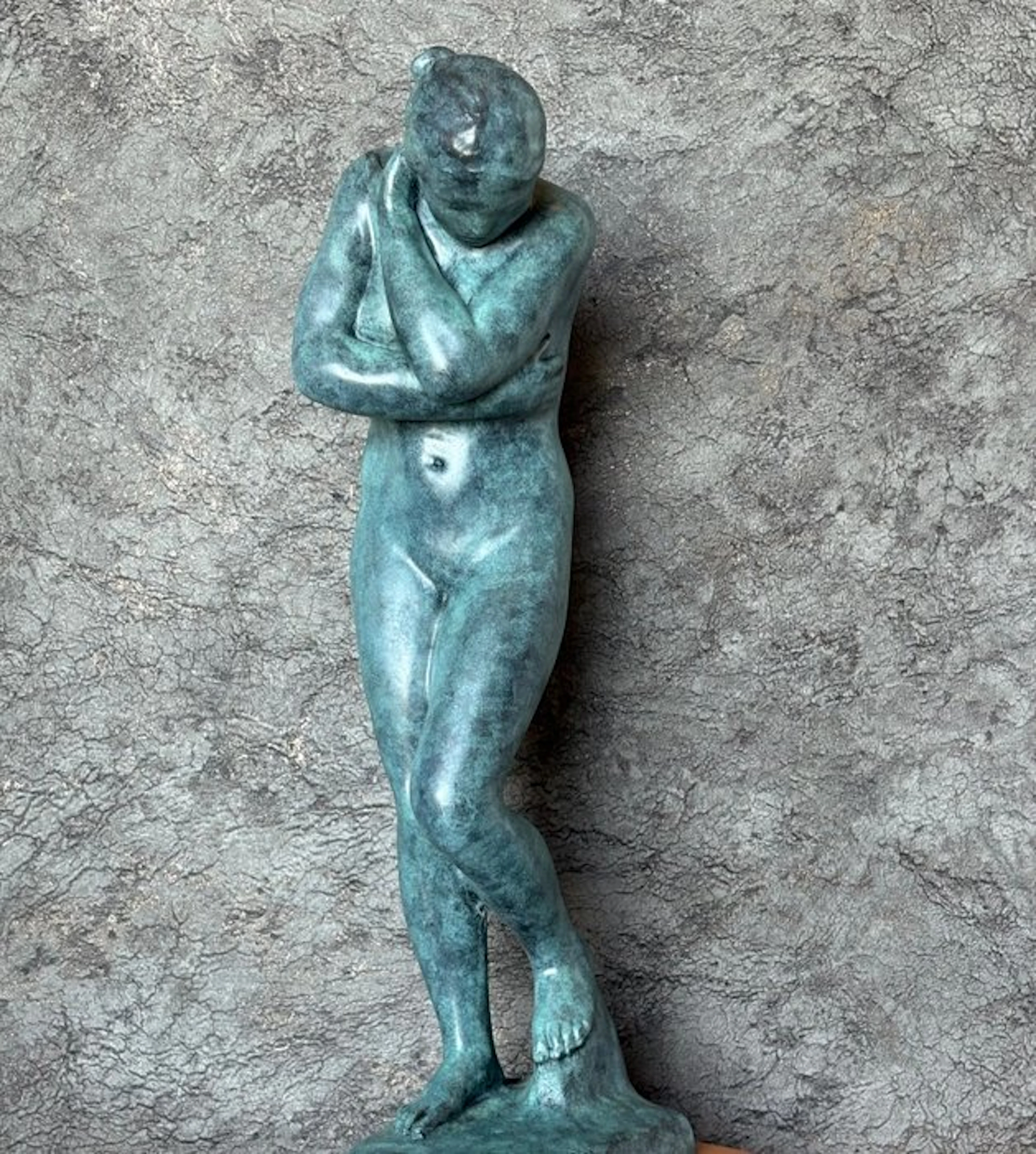 Statue, Prachtig bronzen sculptuur van Eva 46.5 cm - 46.5 cm - Bronze