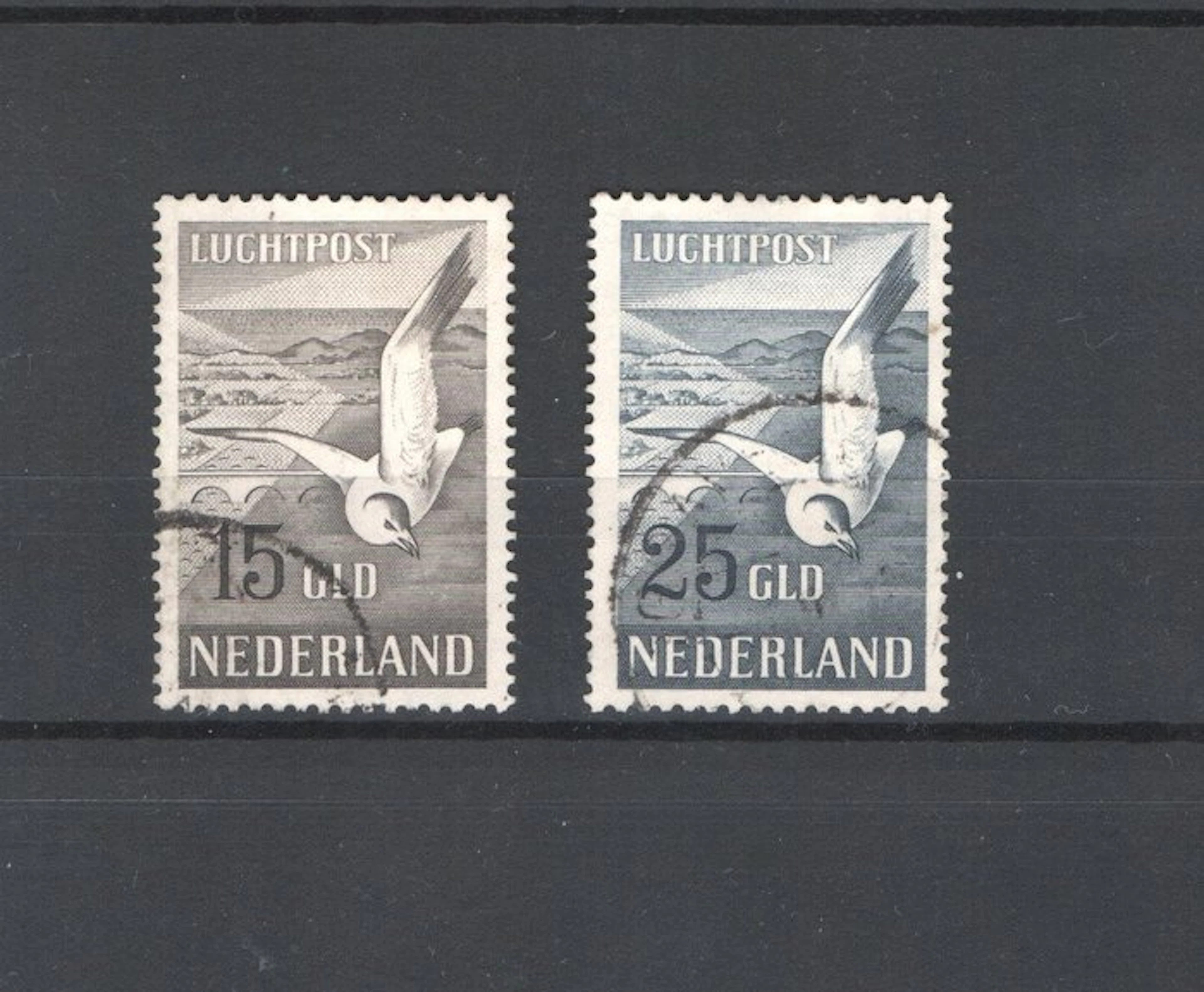 Netherlands 1951 - Dutch airmail seagulls. - NVPH LP12/LP13