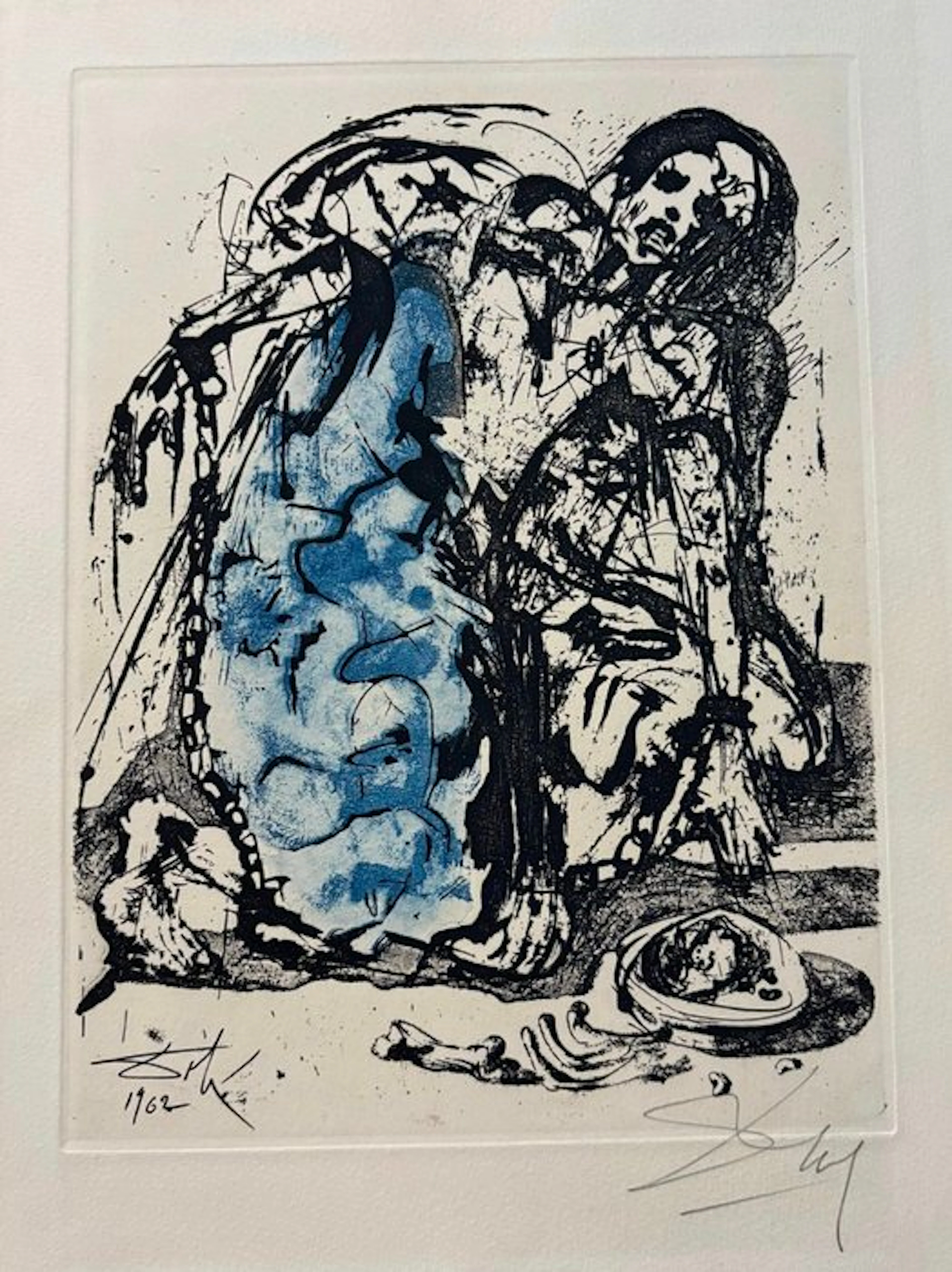 Salvador Dali (1904-1989) - Figura encadenada La Vida es Sueño 1975