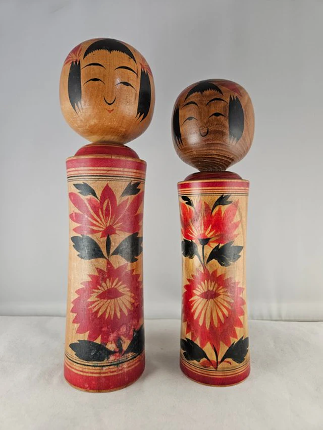 Japanese old Naruko Kokeshi dolls - Wood - Hitomi - Japan...