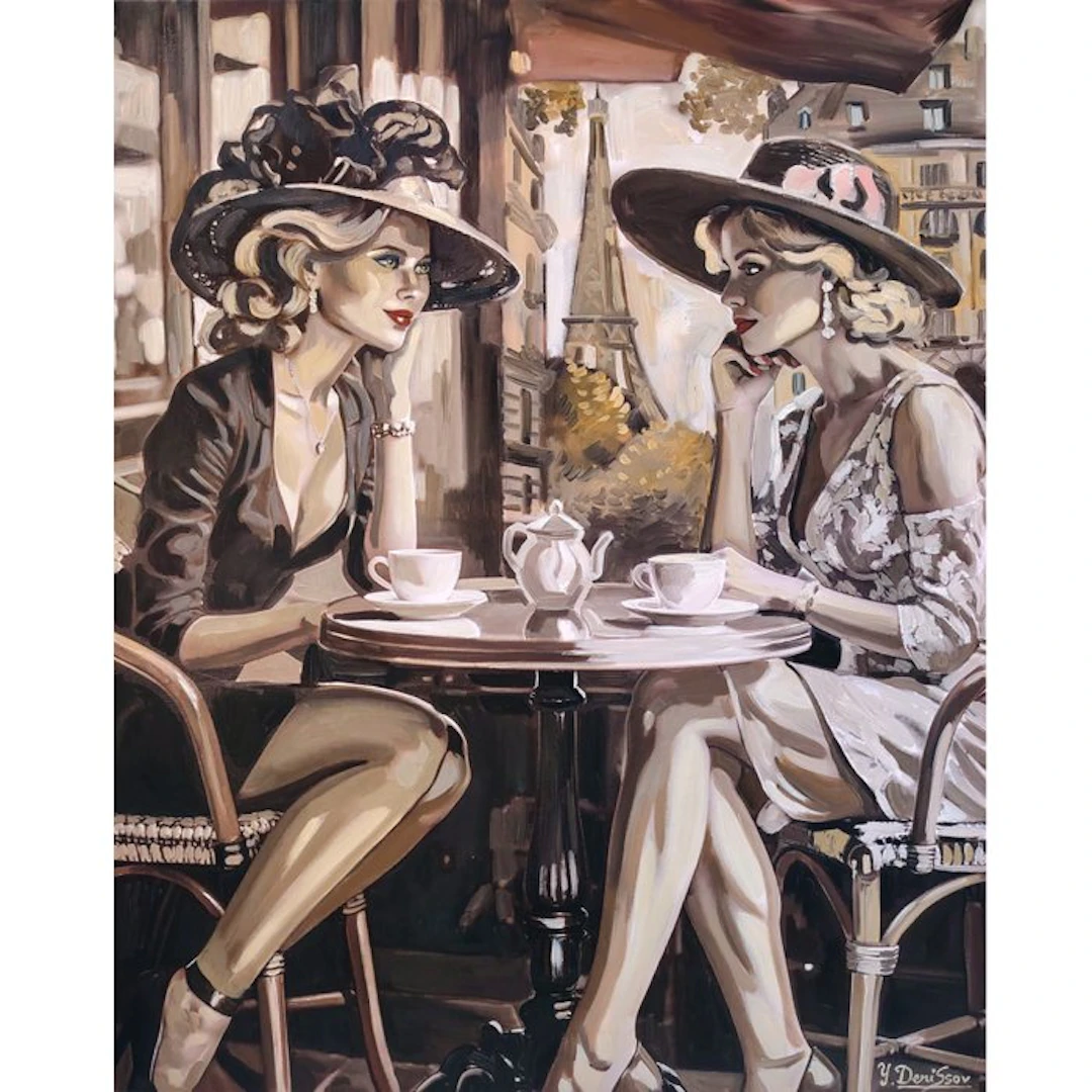 Yuri Denissov - Deux dames dans un café parisien