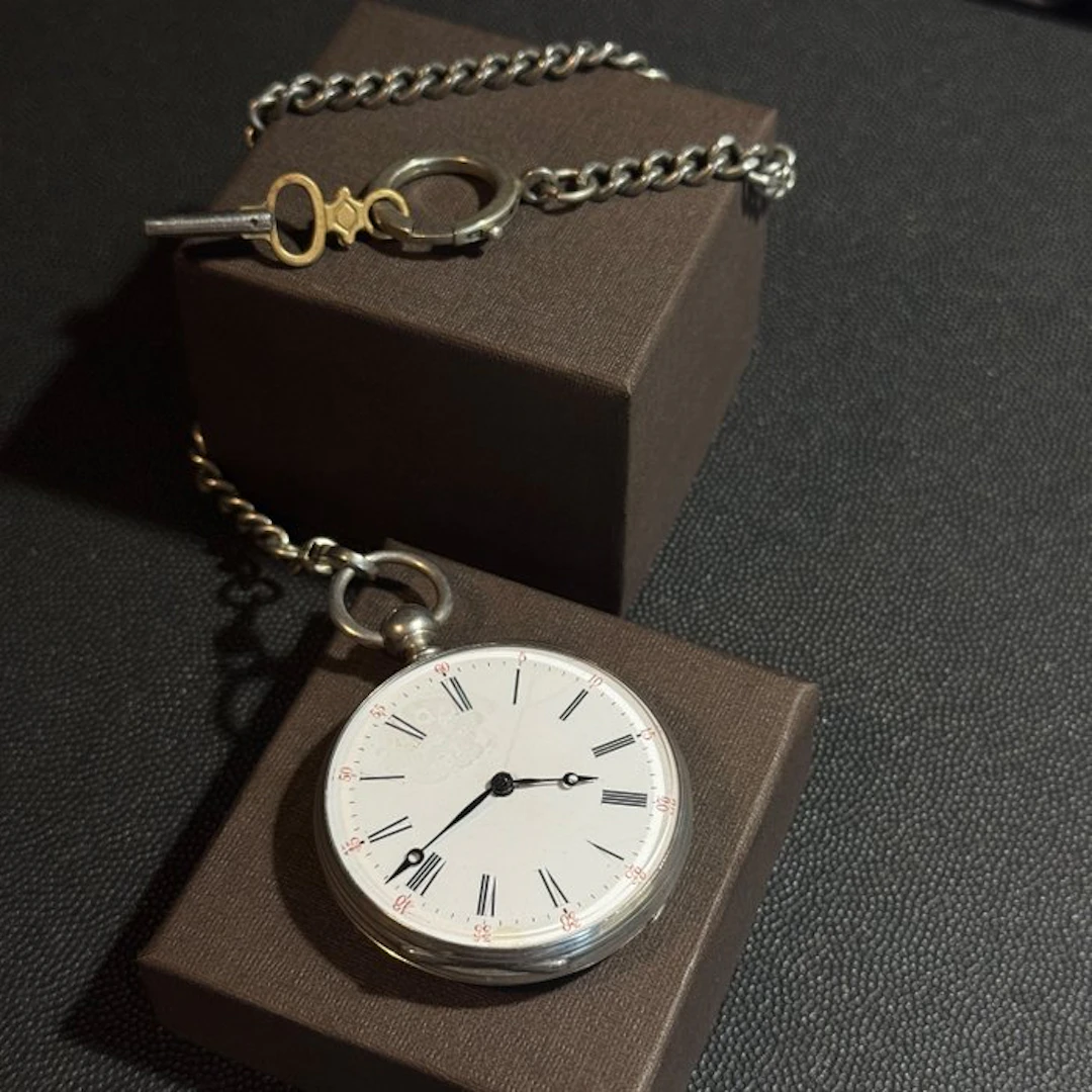 French Silver Pocket Watch – Clairdent à Charleville - 1850-1900