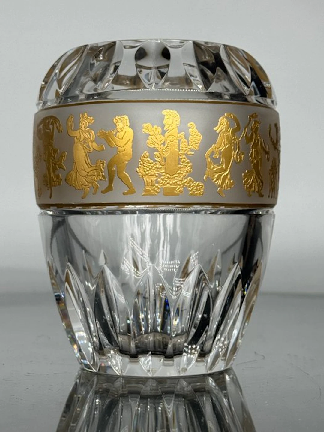 Val Saint Lambert - Vase - Aberdeen - Crystal, Gold - Dance of flora