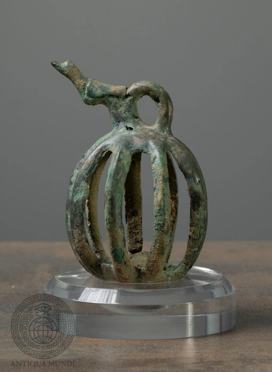 Western Asiatic Bronze Large Bronze Cage Bell - 9.5 cm