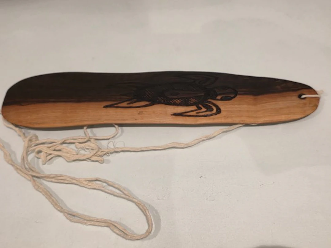 Australian Aboriginal Mulga wood stone carved pre 1950's...